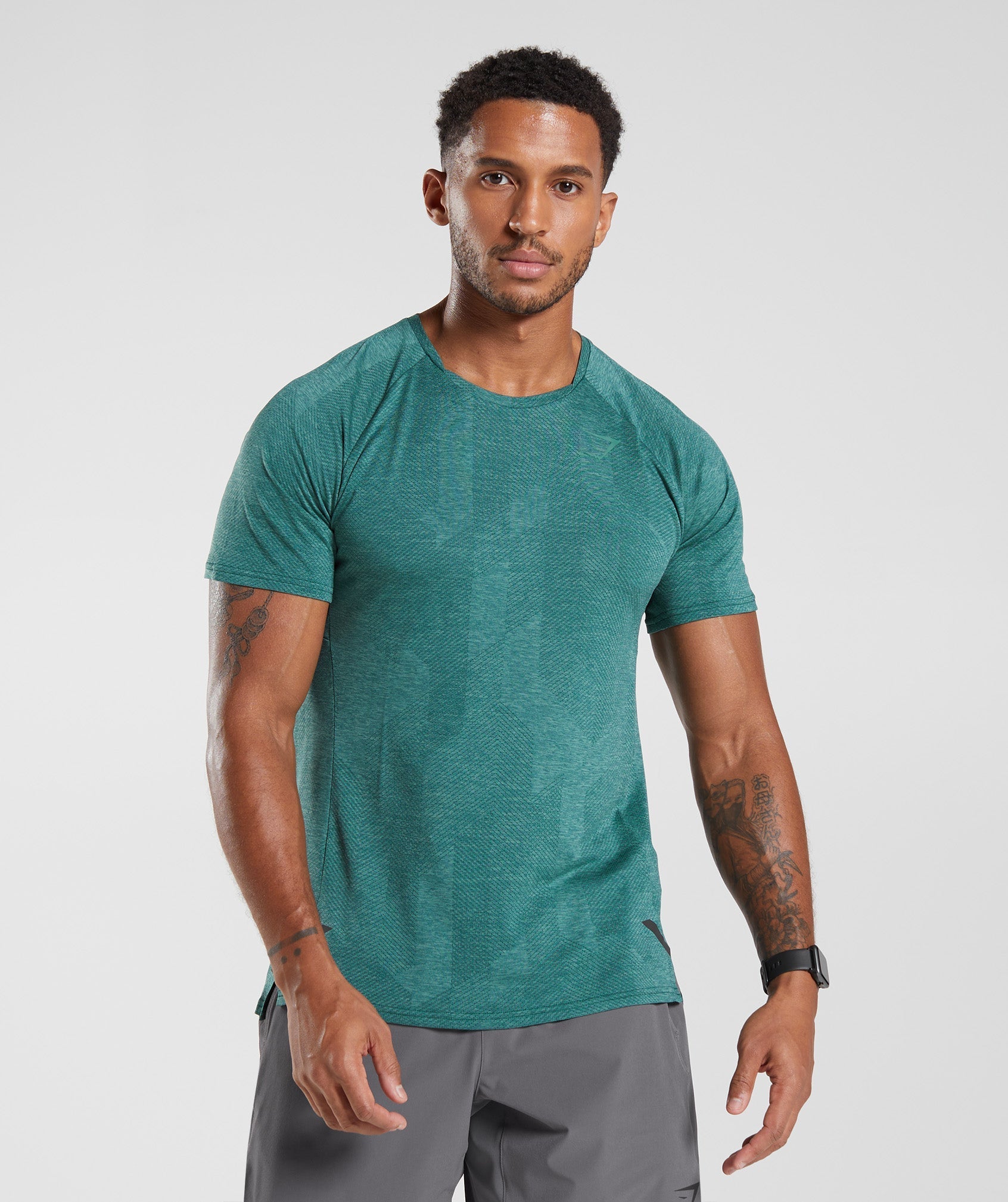 Gymshark Apex Seamless T-Shirt - Court Blue/Onyx Grey – Client 446 100K  products