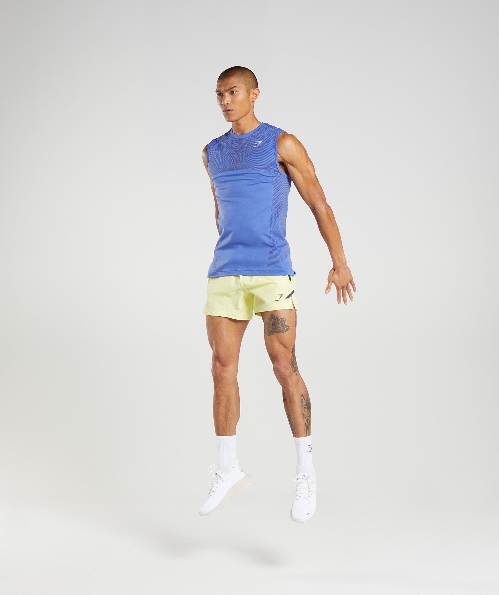 Apex Seamless Tank in Court Blue/Onyx Grey - view 4