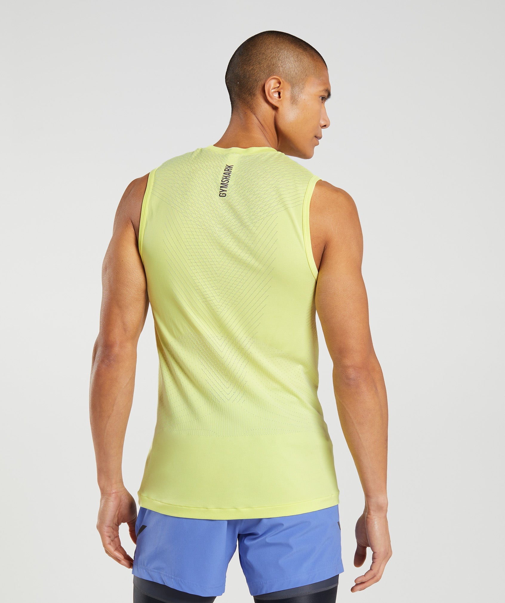 Apex Seamless Tank in Firefly Green/White - view 2