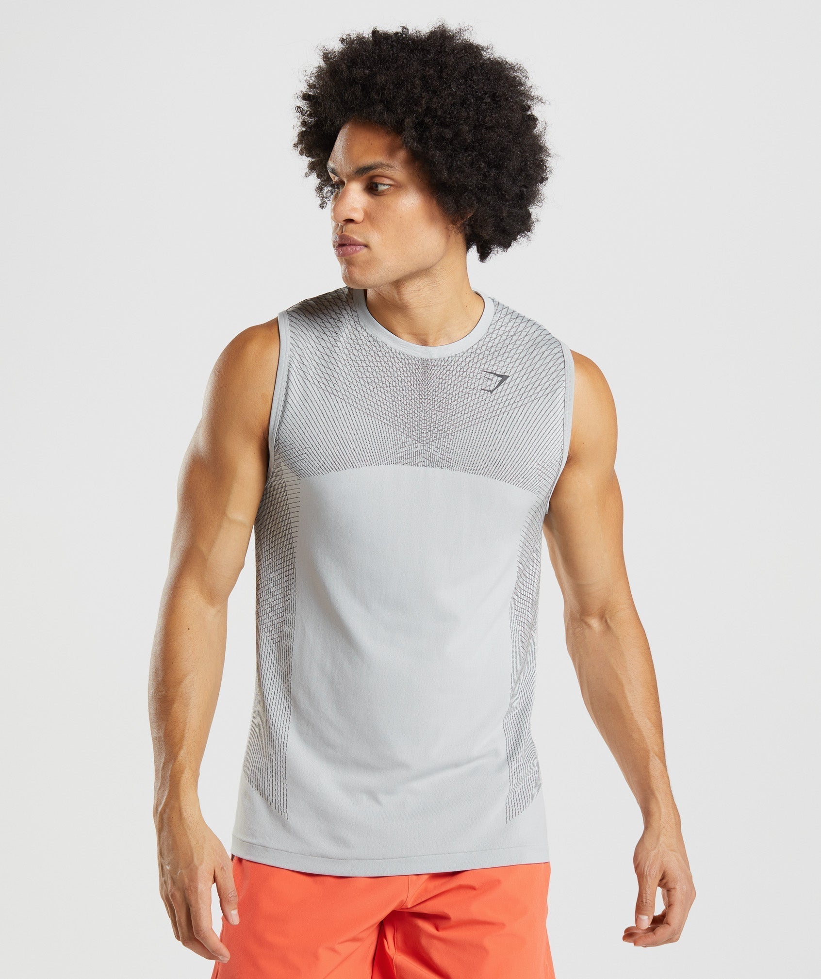 Gymshark Mens APEX SEAMLESS TANK Top in Grey Size XL