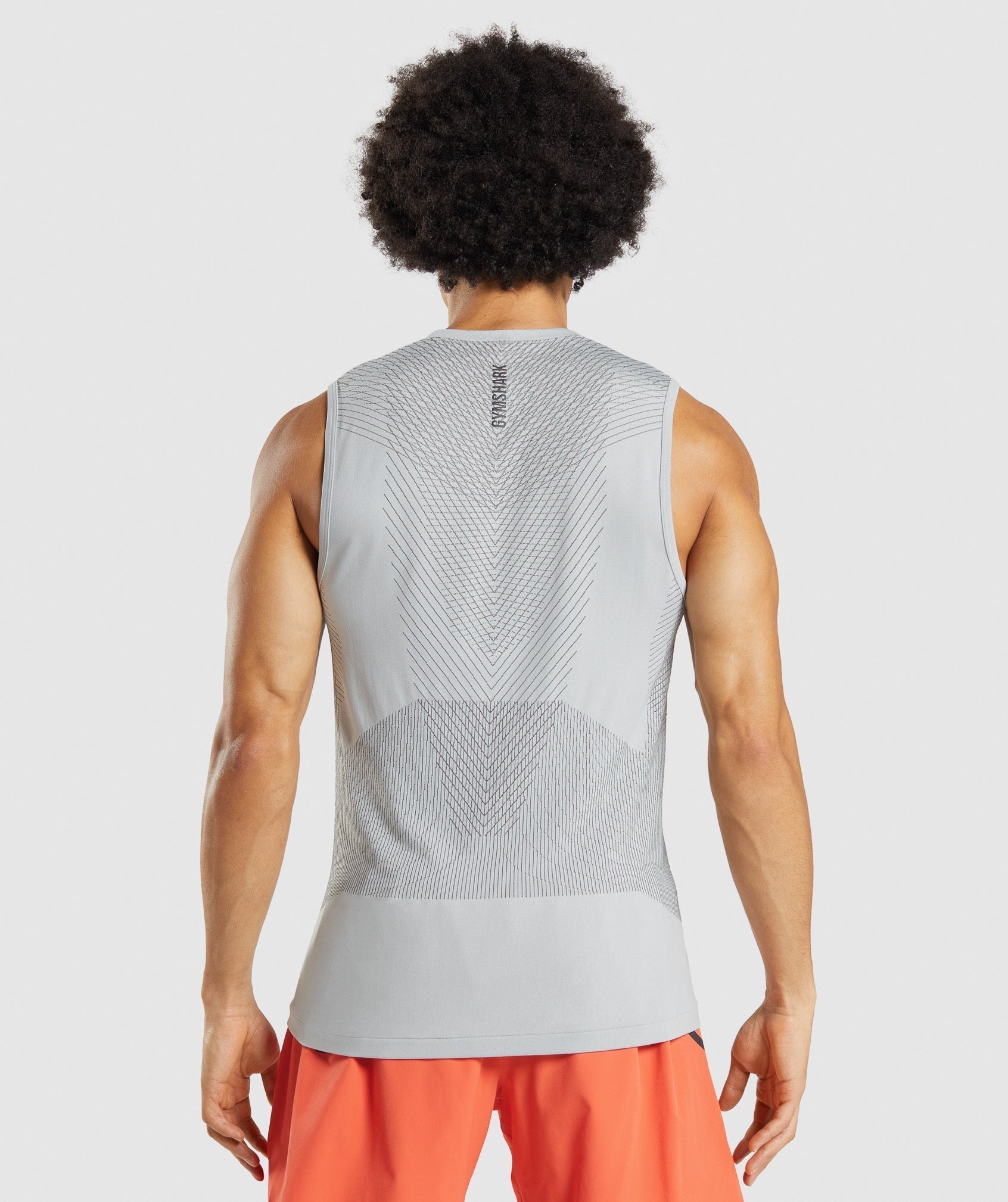 Apex Seamless Tank in Light Grey/Onyx Grey - view 2