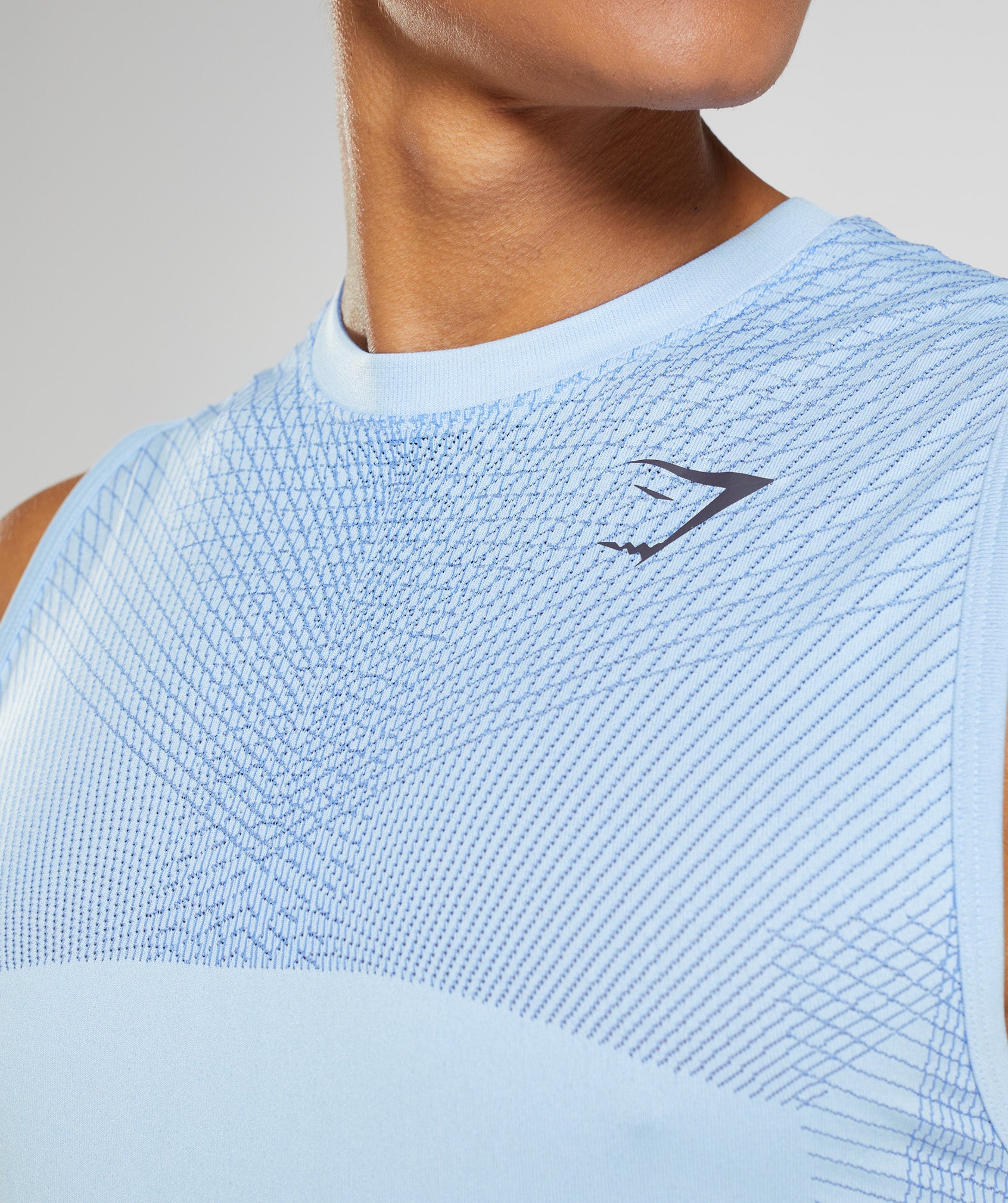 Apex Seamless Tank in Linen Blue/Court Blue - view 6