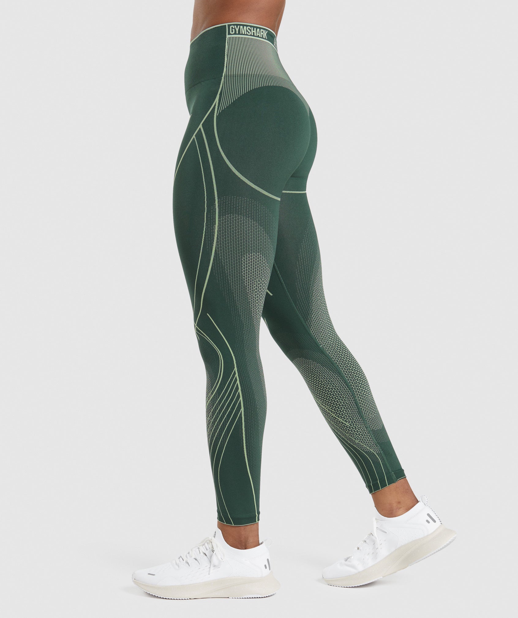 Gymshark Apex Seamless High Rise Leggings - Obsidian Green