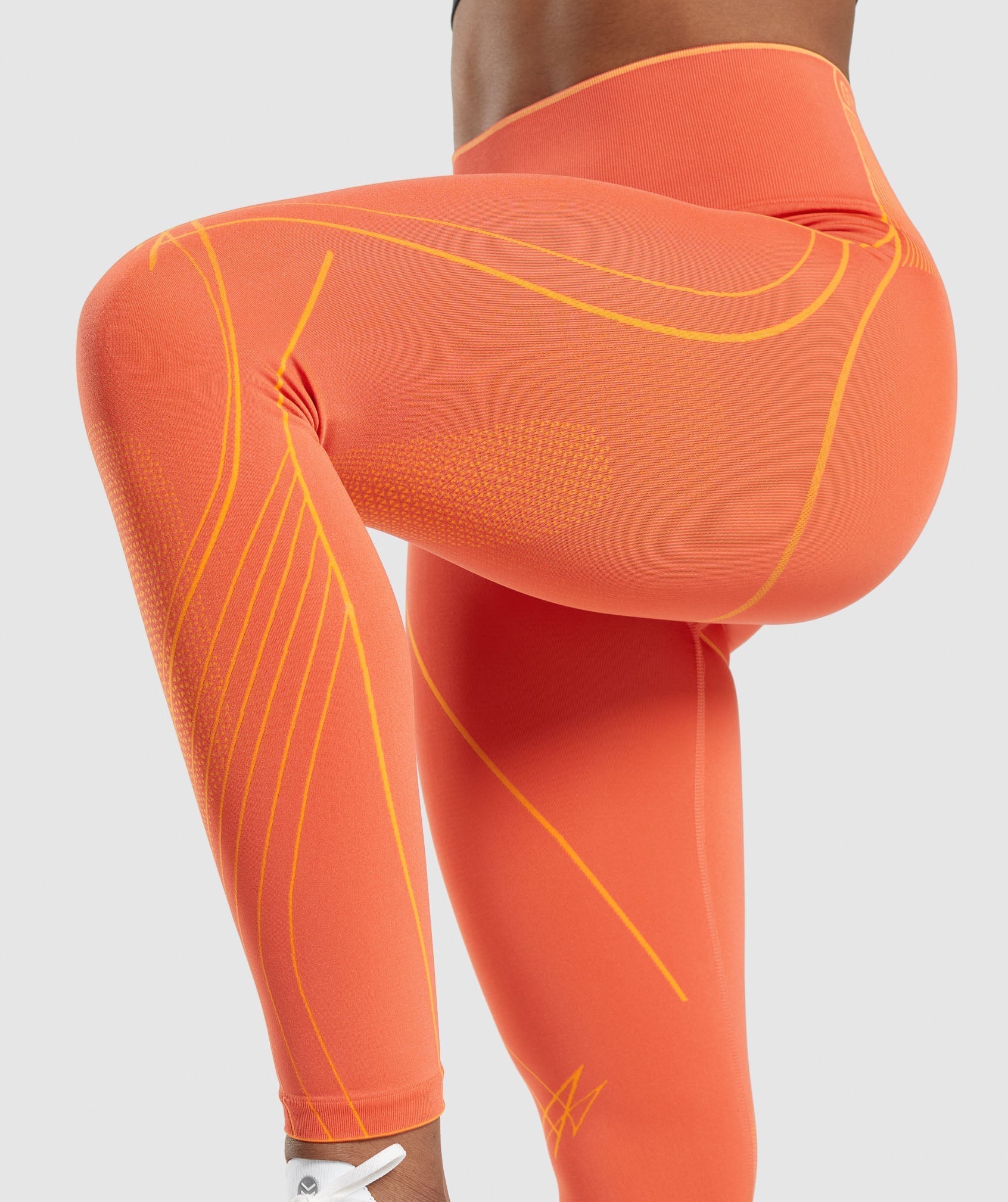 Gymshark Pulse Mesh Apricot Orange Leggings Size XL in 2023