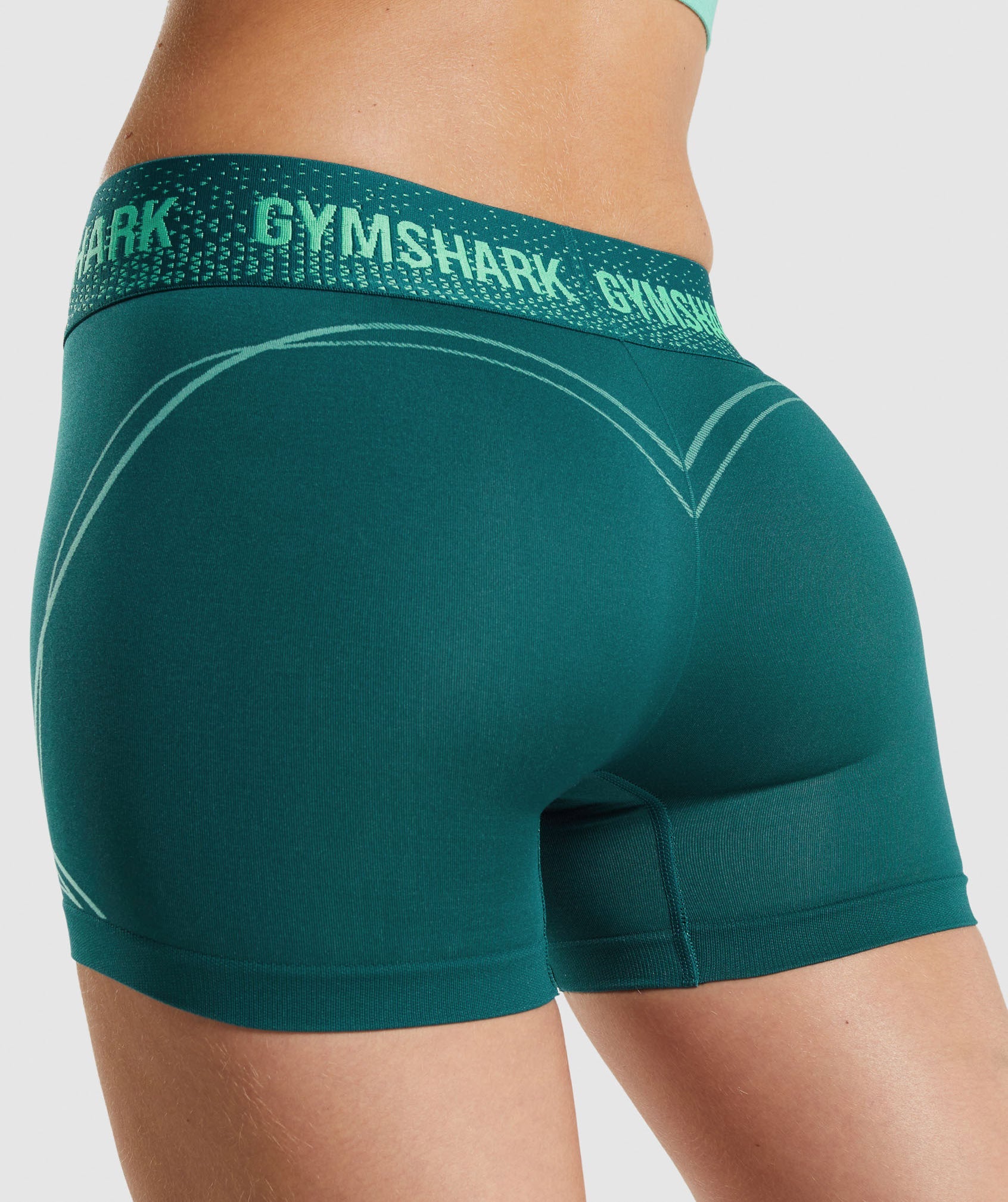 Apex Seamless Low Rise Shorts in Teal - view 5