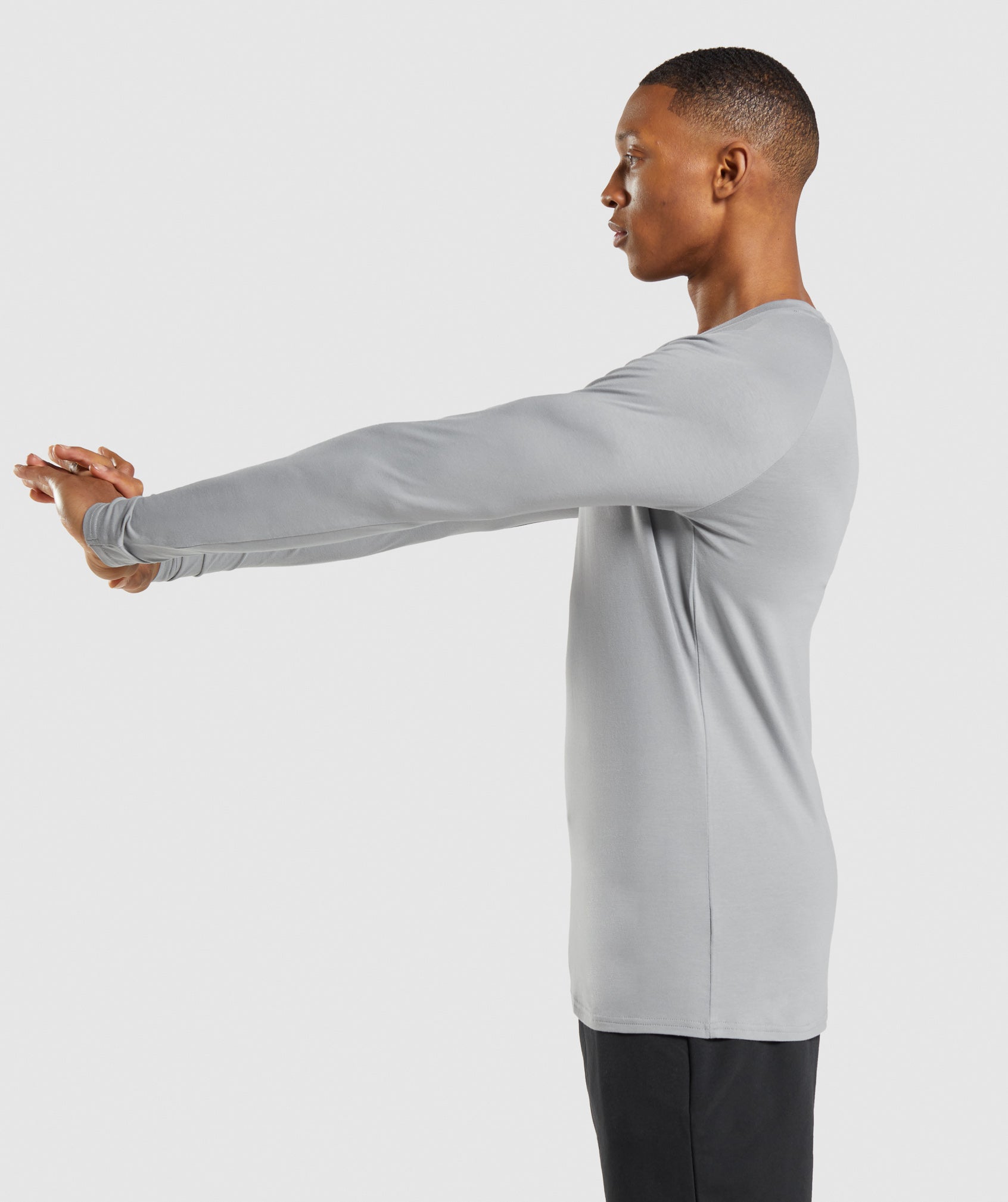 Apollo Long Sleeve T-Shirt in Smokey Grey - view 3