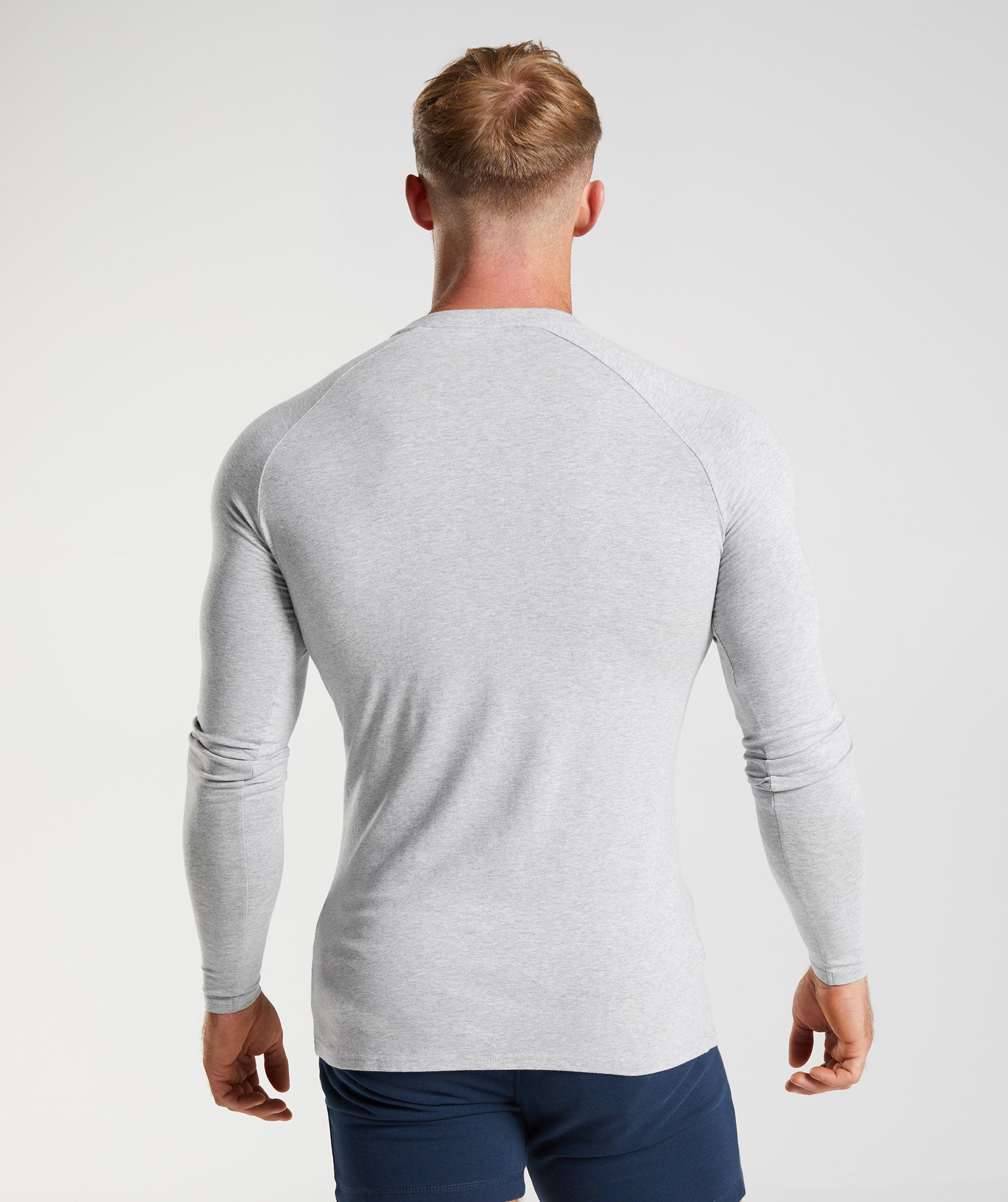 Men's Long Sleeve T Shirt - Grey Marl - Community Clothing