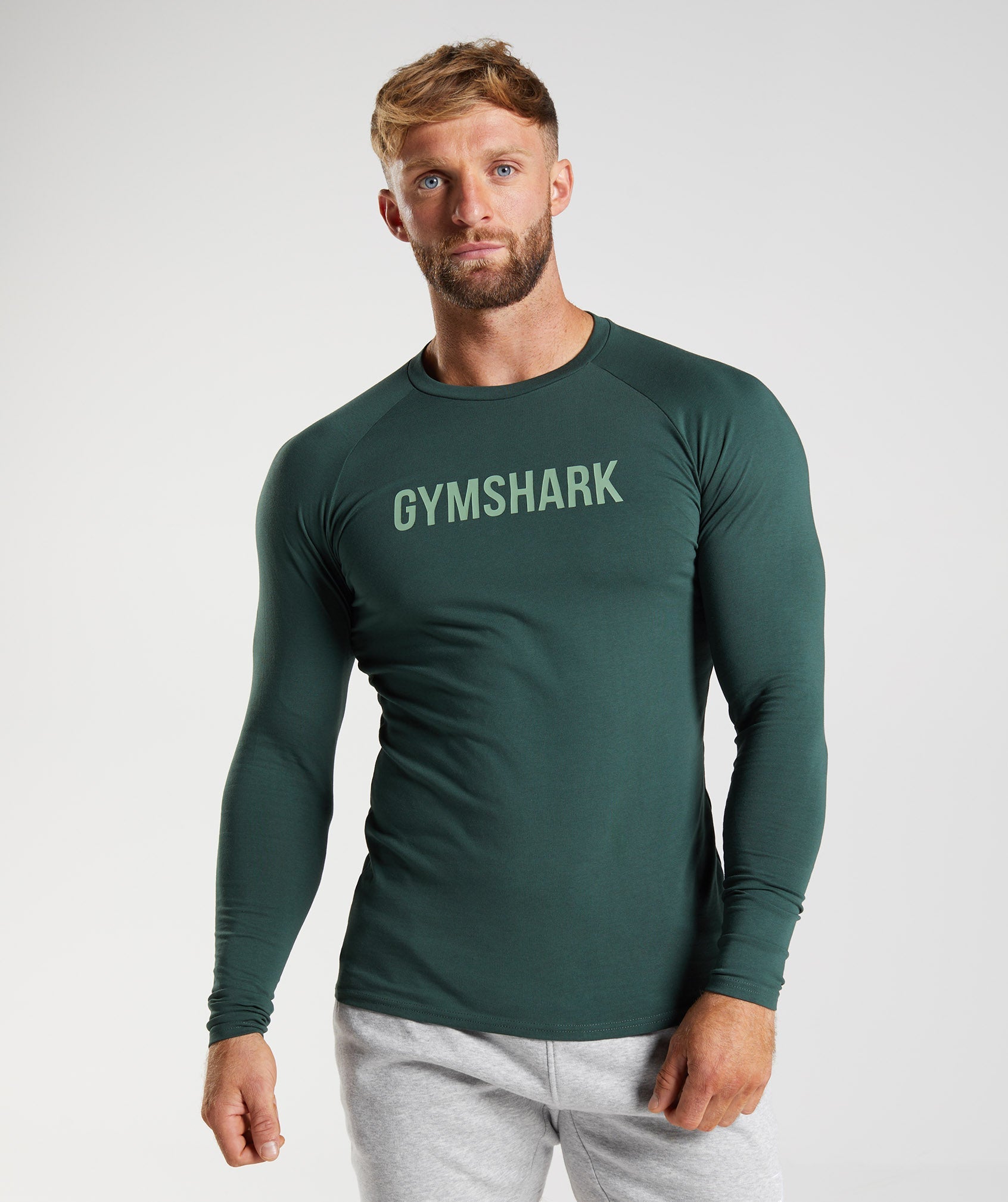 Apollo Long Sleeve T-Shirt in Obsidian Green - view 1