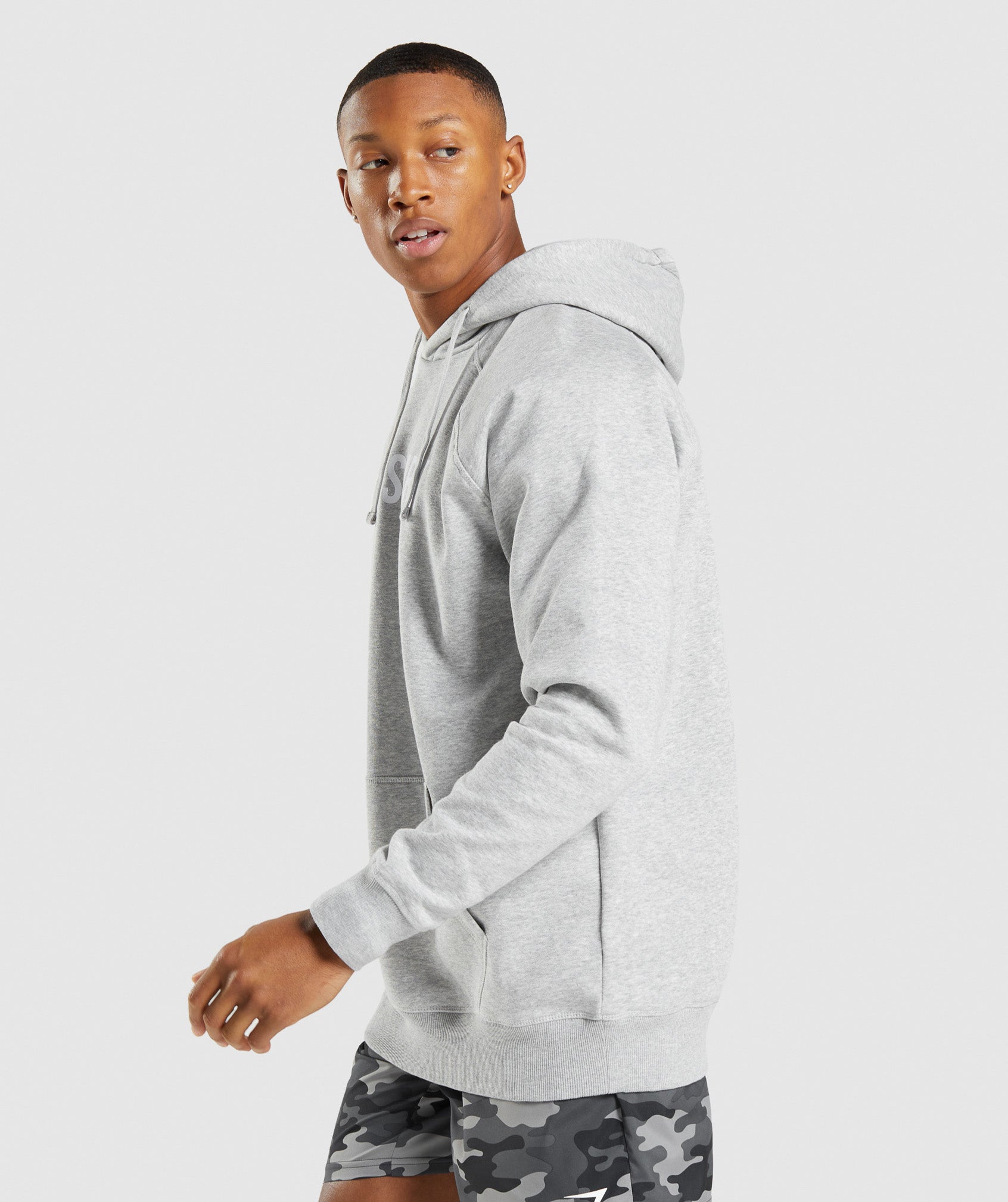 Apollo Hoodie in Light Grey Core Marl - view 3
