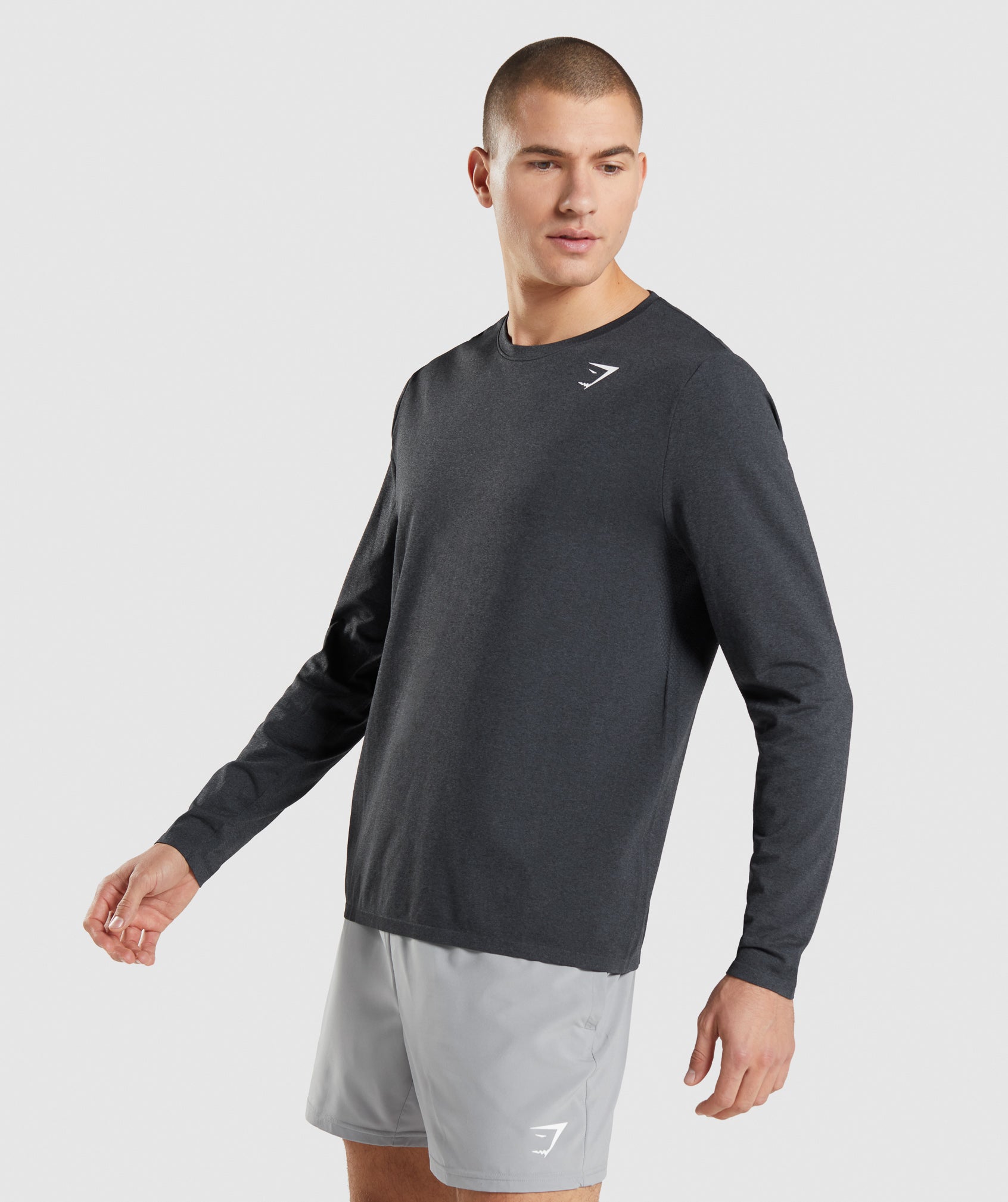 Gymshark Arrival Marl T-Shirt - Black/Onyx Grey Marl