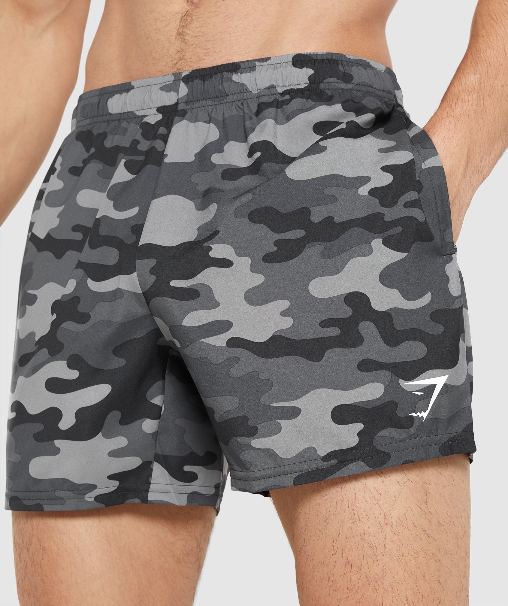 Arrival 5" Shorts in Grey Print - view 3