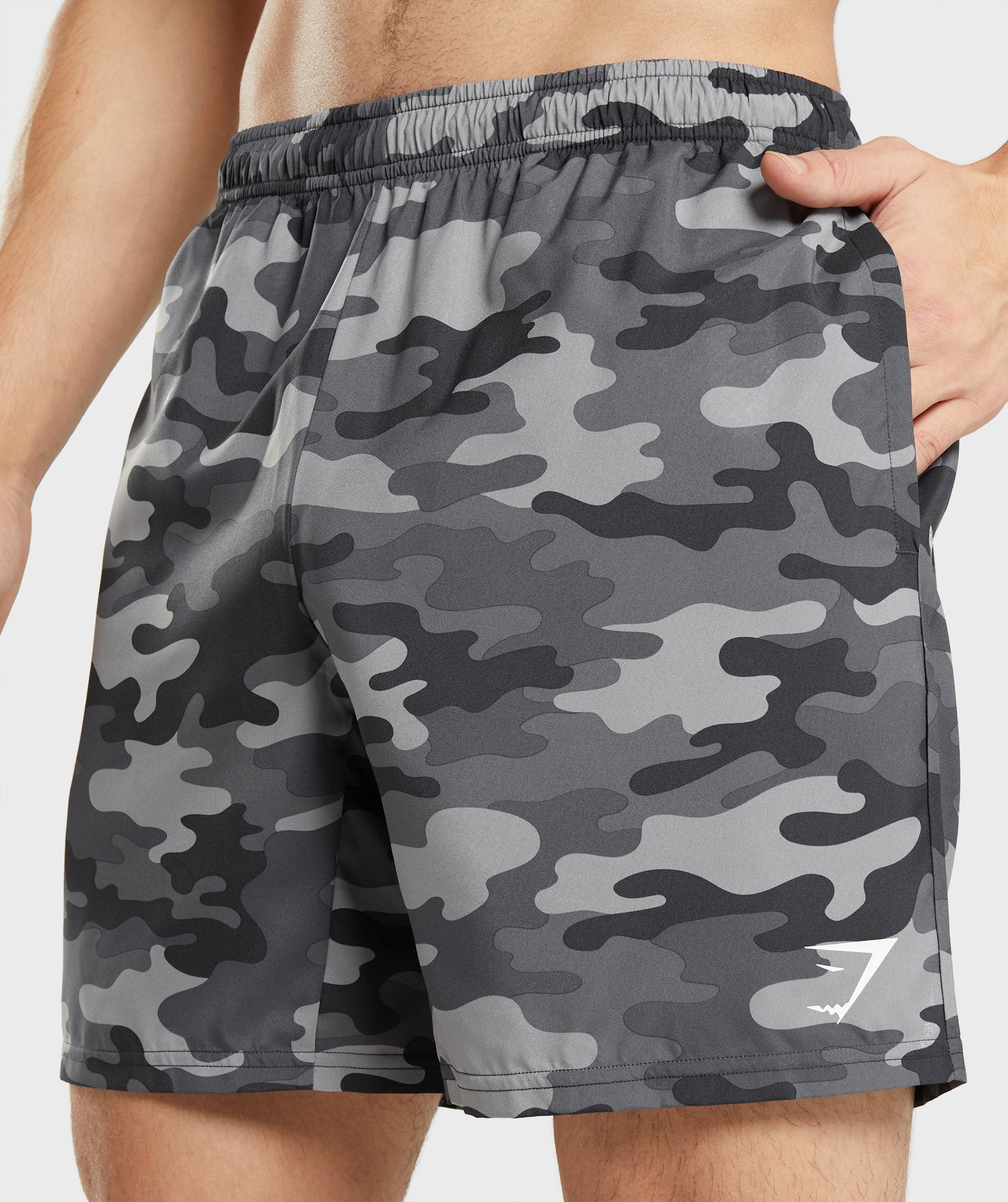 Gymshark Arrival Shorts - Black/Grey Camo