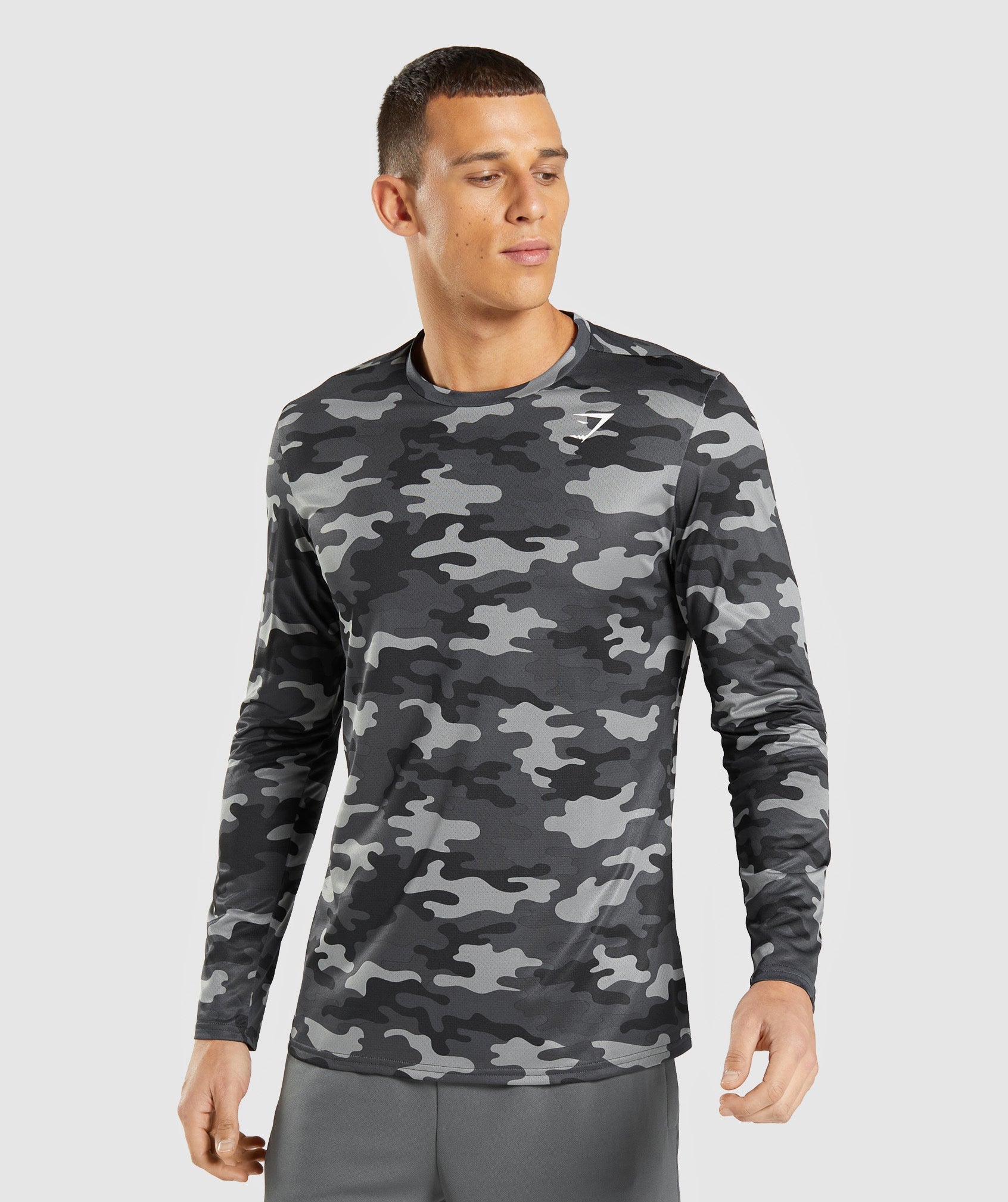 Arrival Long Sleeve T-Shirt in Grey Print - view 1