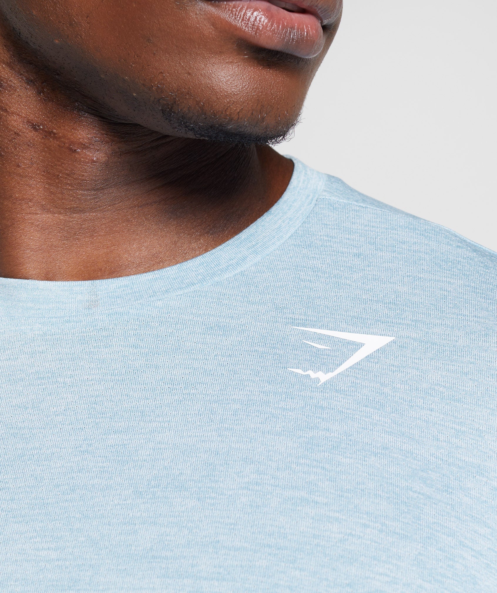 Arrival Marl Long Sleeve T-Shirt in Iceberg Blue/Icy Blue Marl - view 3