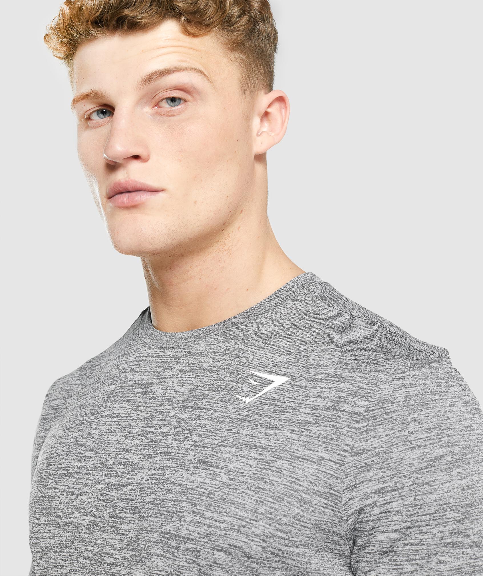 Arrival Marl Long Sleeve T-Shirt in Charcoal Marl - view 5