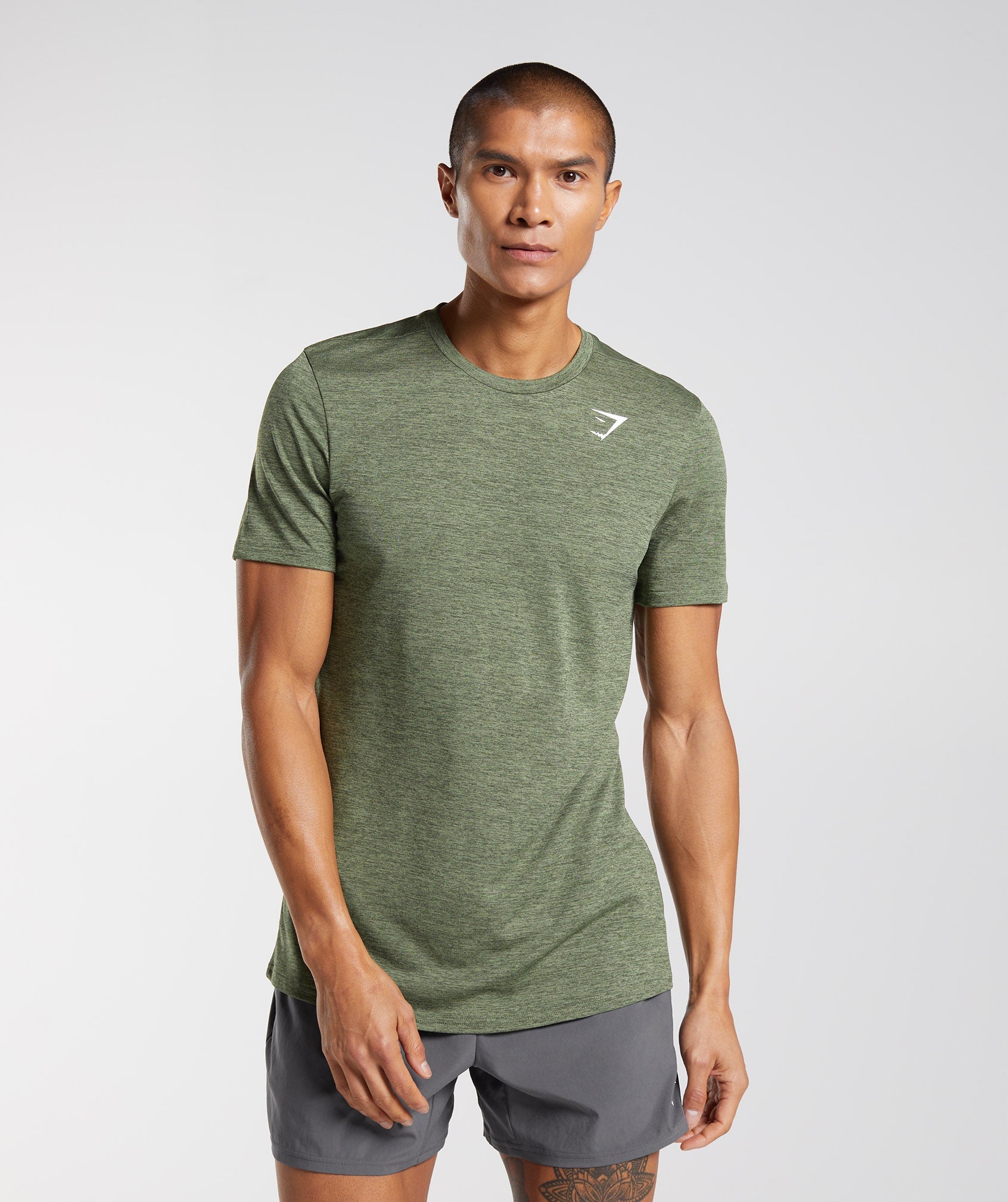 Arrival Marl T-Shirt in Core Olive/Kalamata Olive Marl