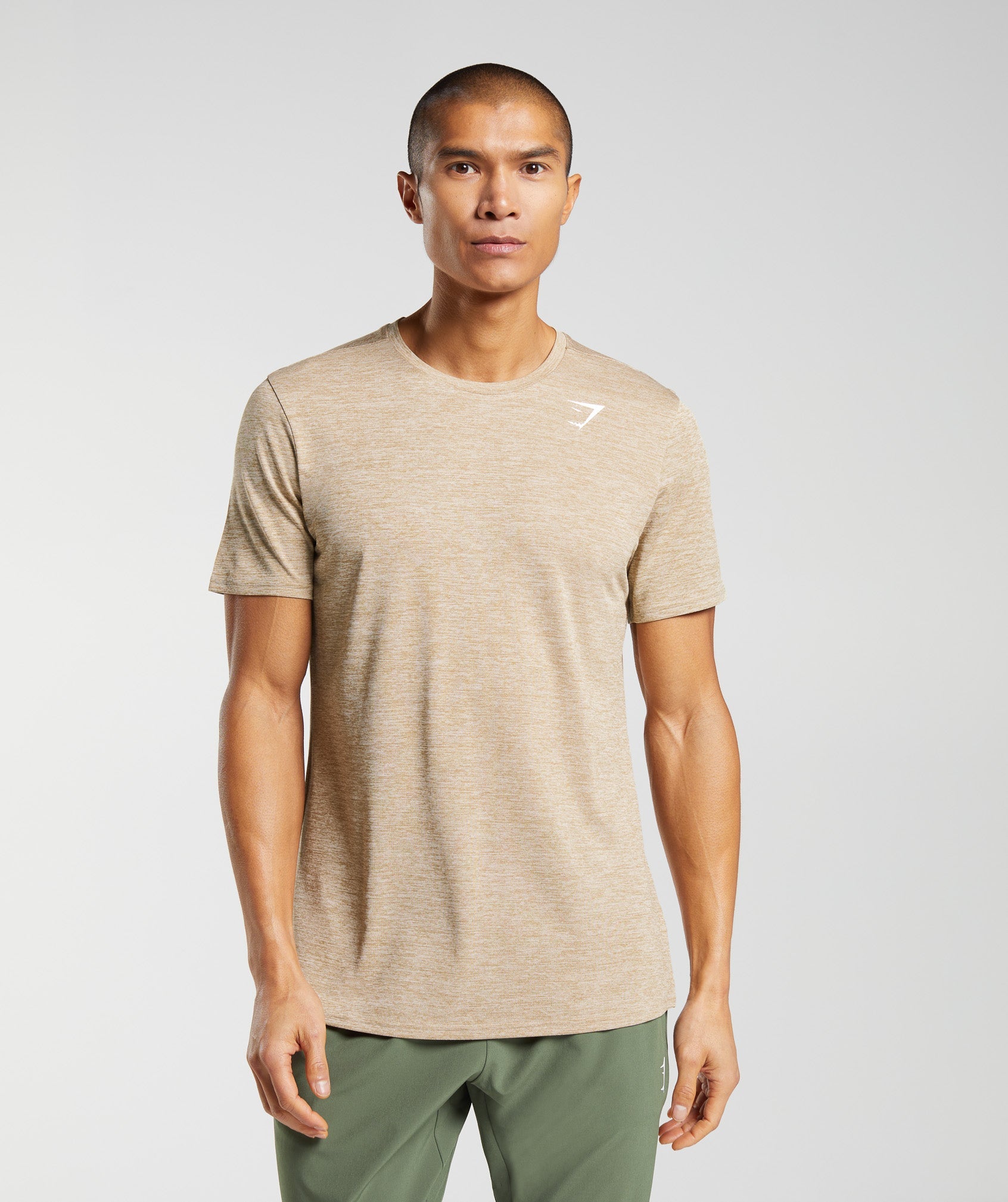 Arrival Marl T-Shirt in Toasted Brown/Camel Brown Marl - view 1