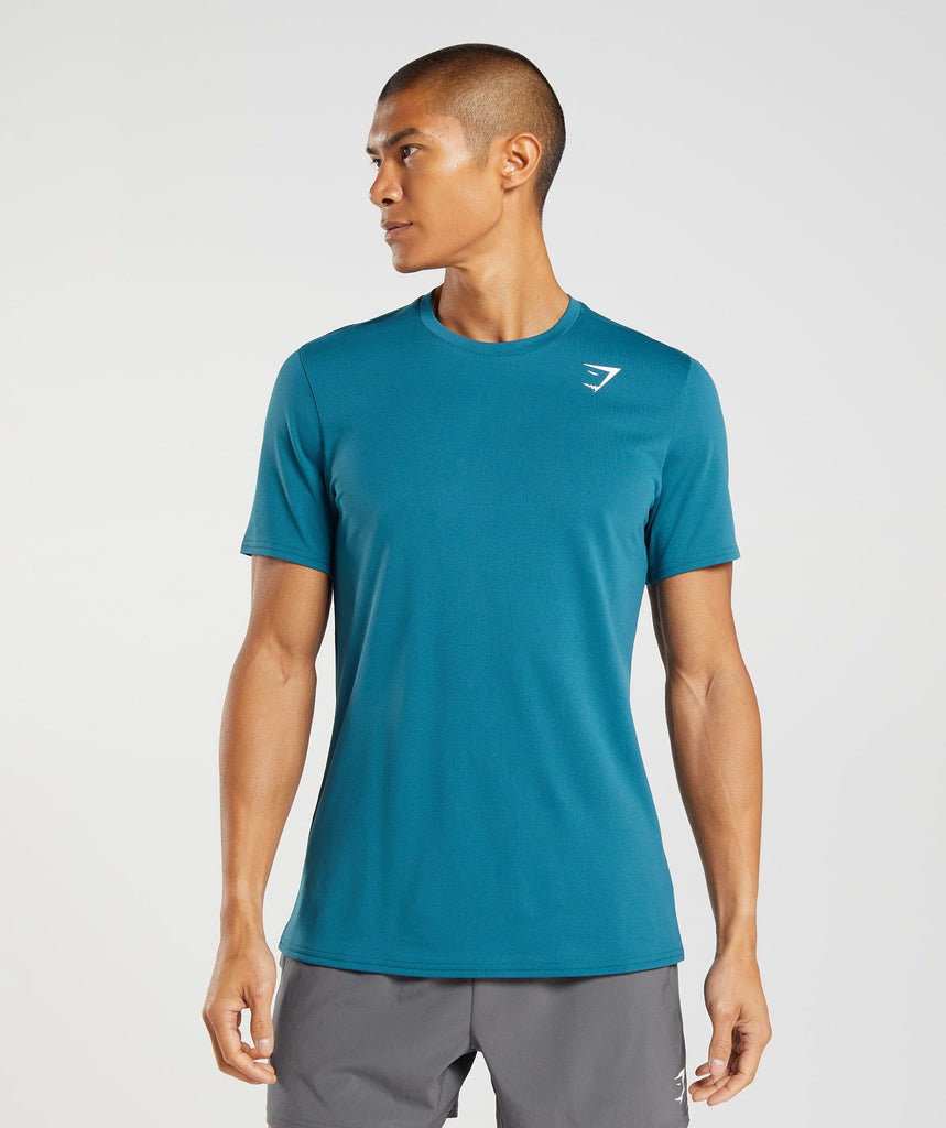 Gymshark Arrival T-Shirt - Atlantic Blue | Gymshark