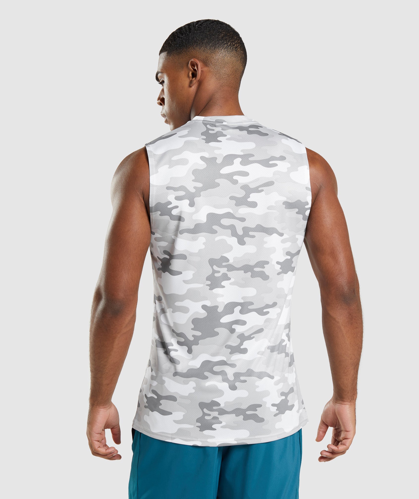 Arrival Sleeveless T-Shirt in Light Grey Print - view 3