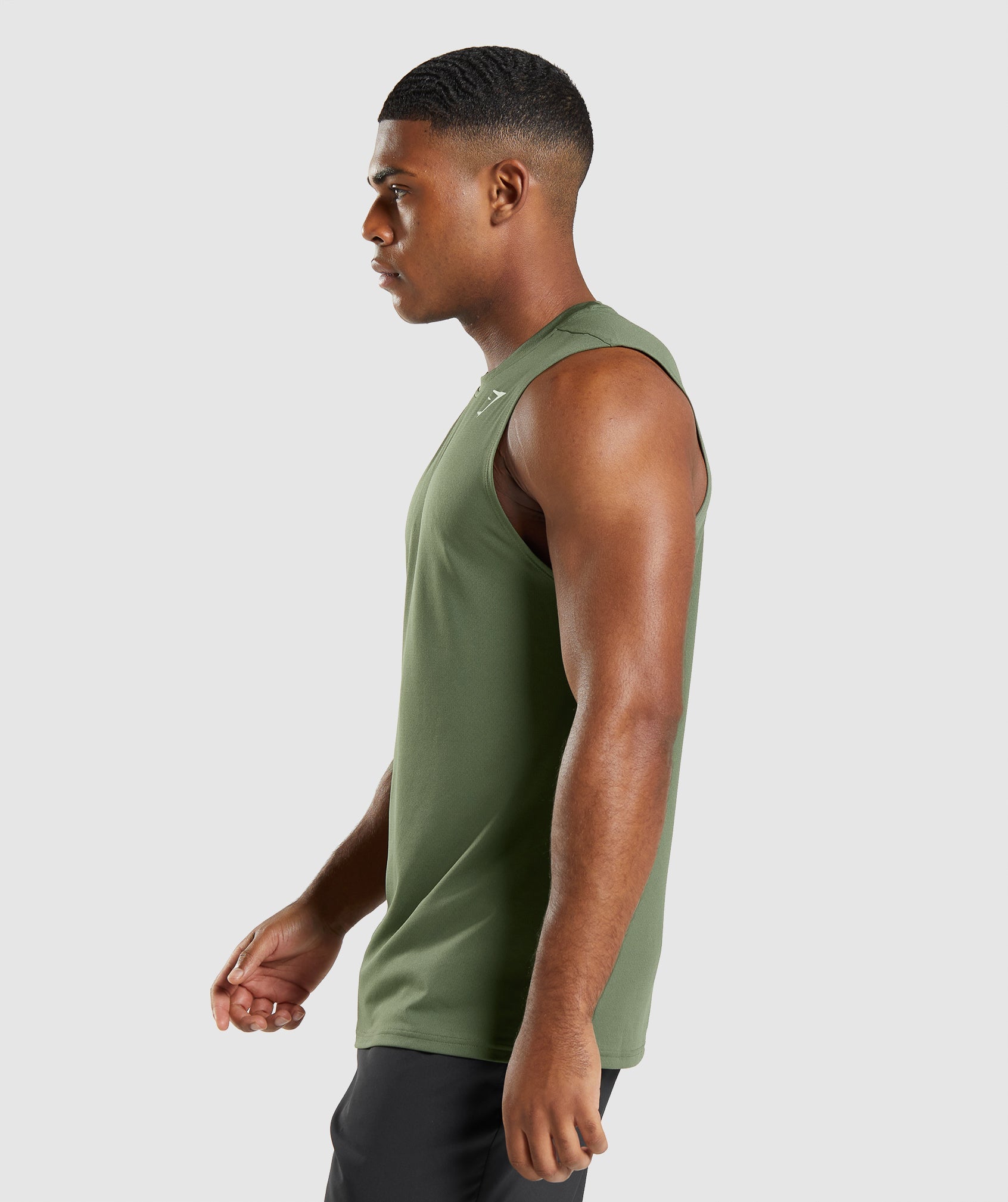Arrival Sleeveless T-Shirt in Core Olive - view 2