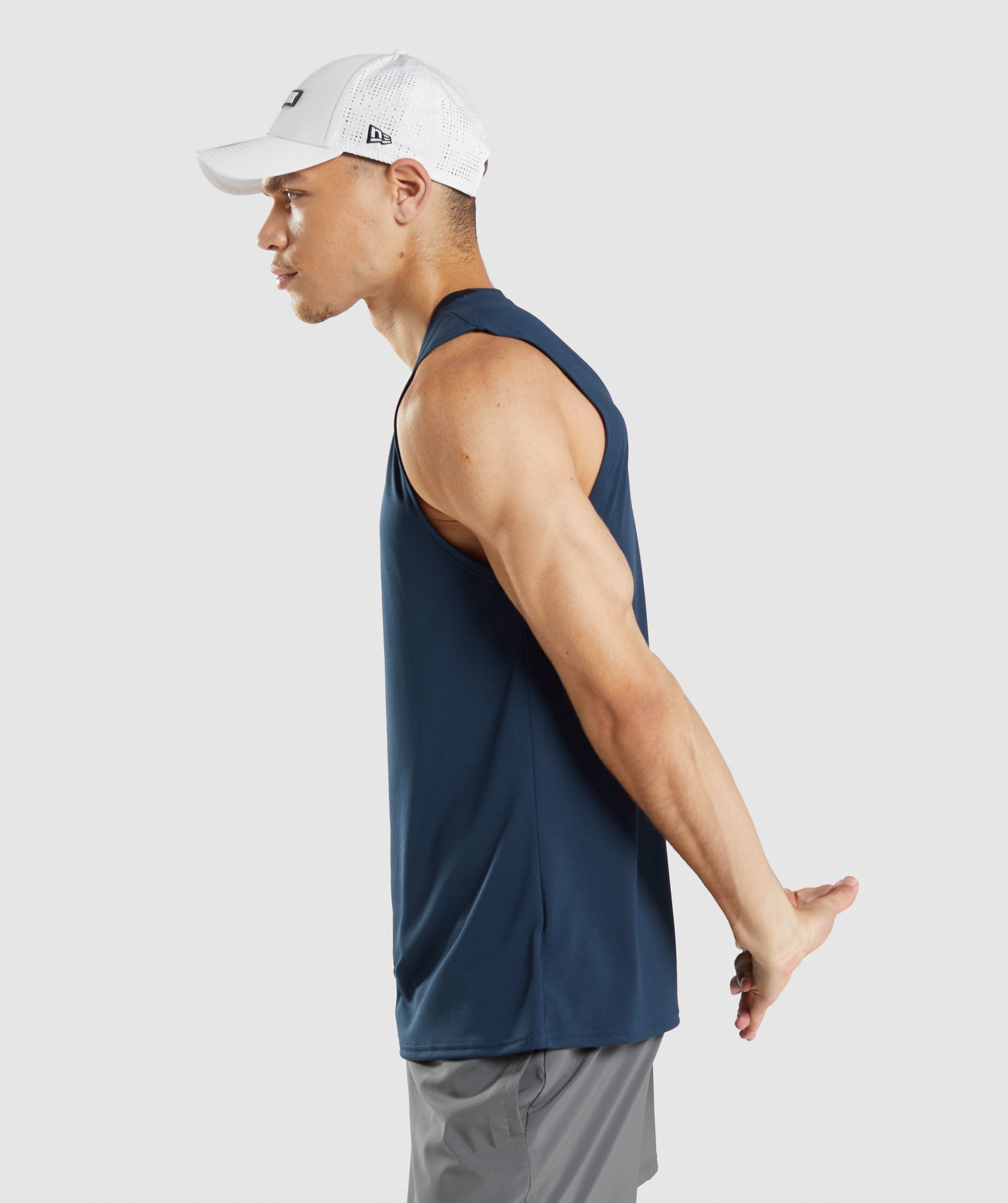 Arrival Sleeveless T-Shirt in Navy - view 3