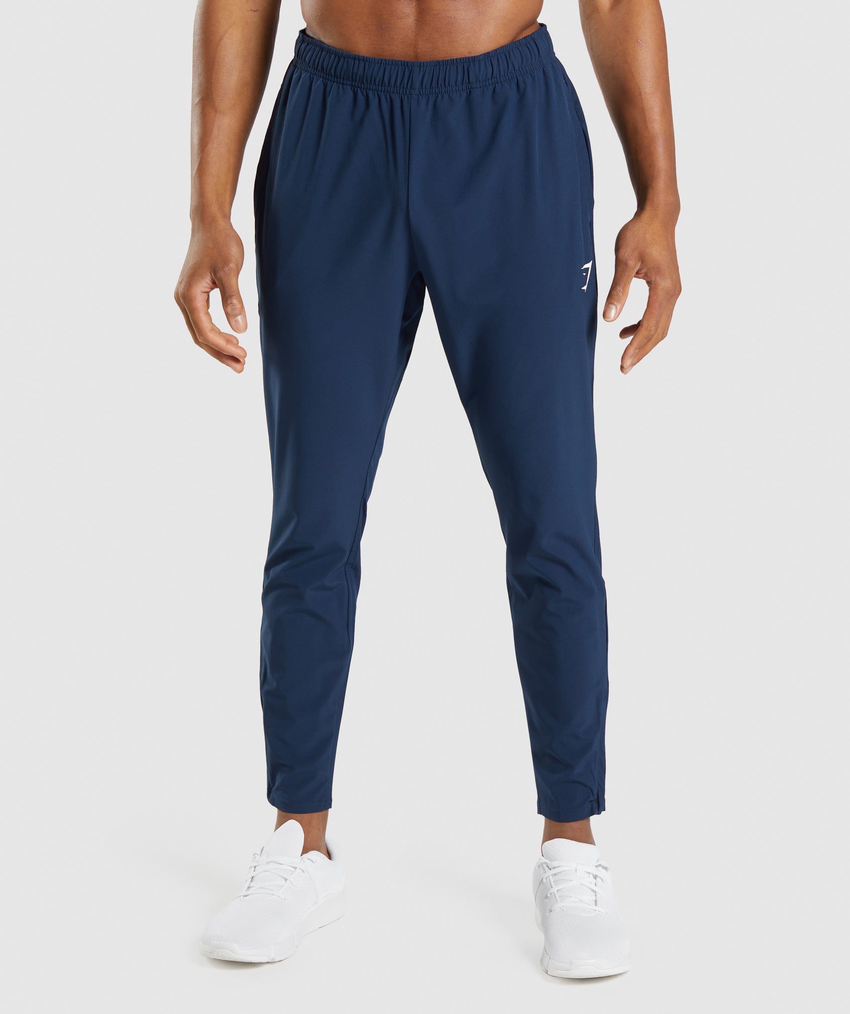 Gymshark, Pants, New Gymshark Zippered Crest Joggers Navy Blue Large