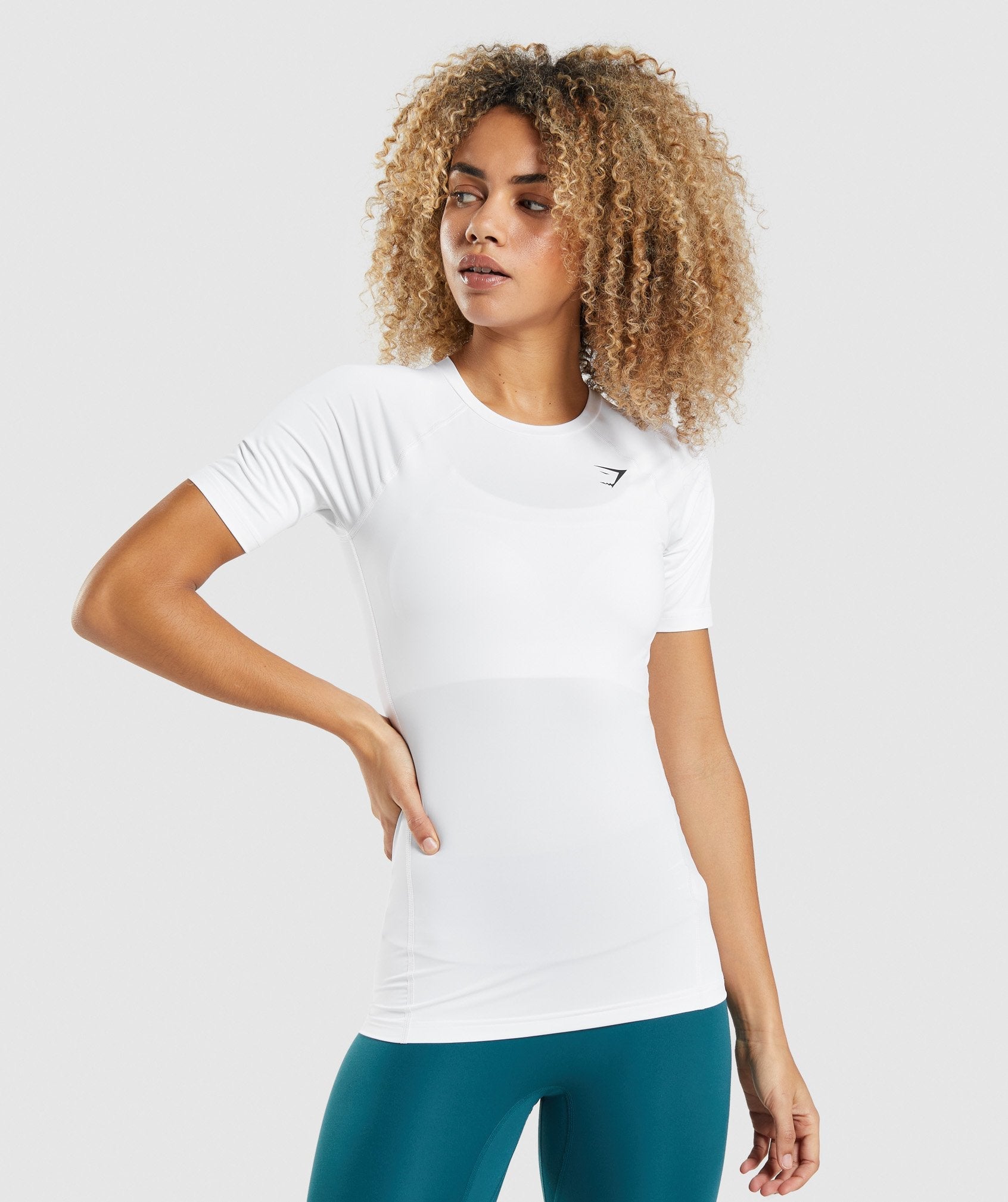 Training Baselayer T-Shirt in White - view 1