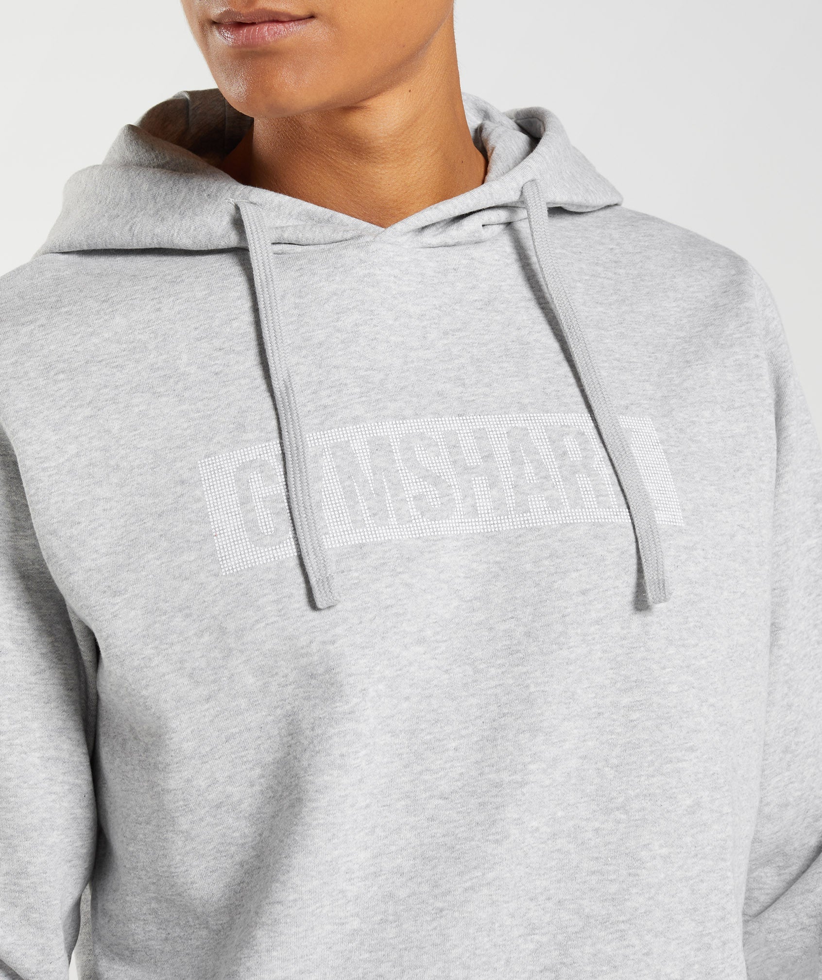 Gymshark Full Zip Hoodie Sweatshirt Gray Color Block Panels Womens Small