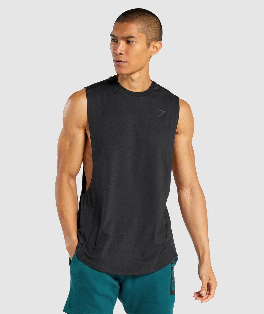 Gymshark Bold Drop Arm Tank - Black | Gymshark