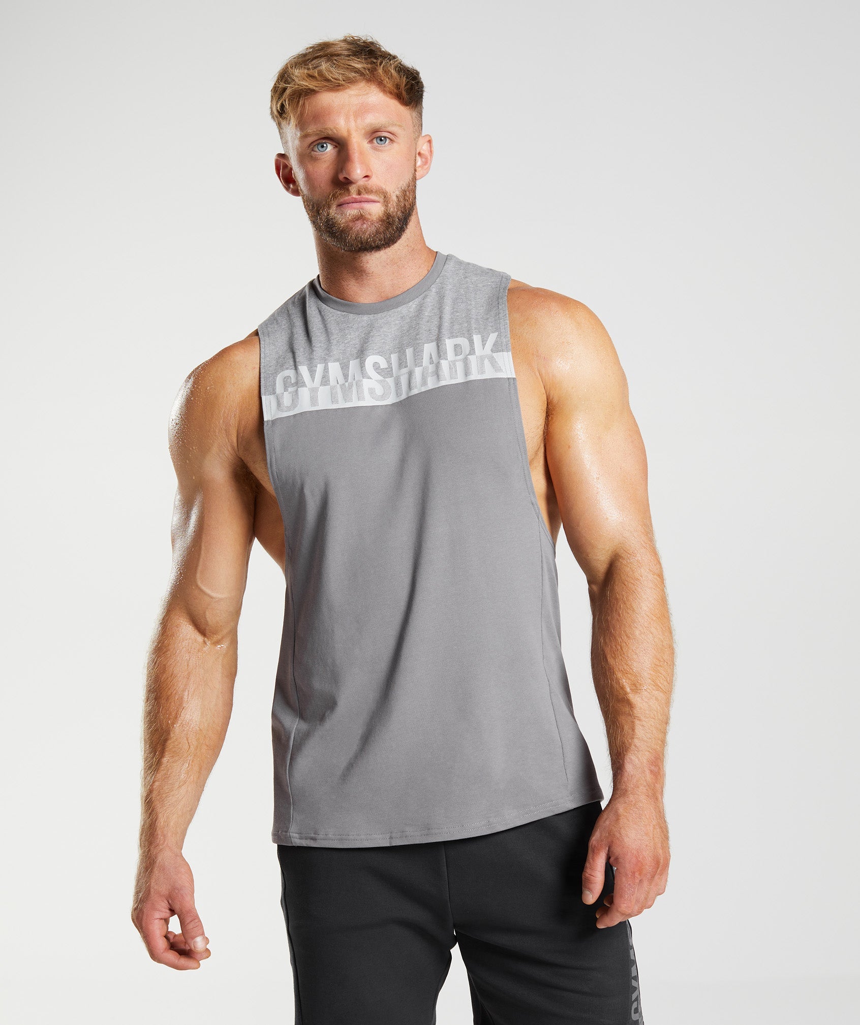 Bold React Drop Arm Tank in Coin Grey - view 1