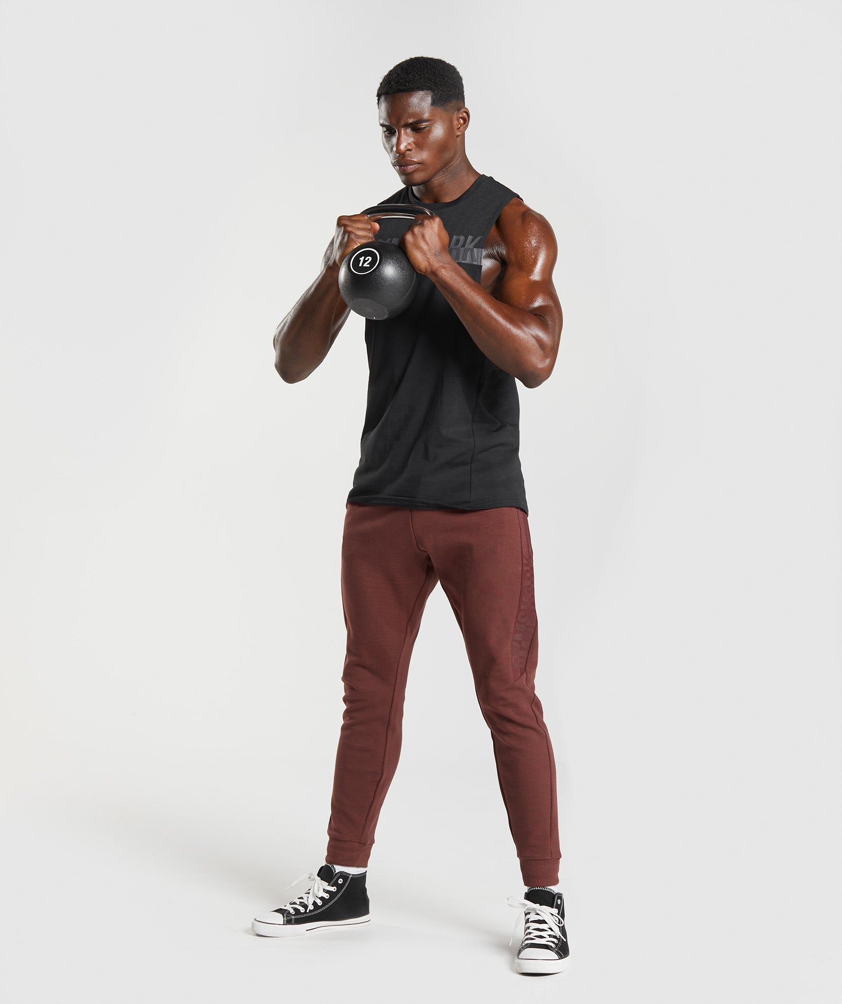 Bold React Joggers in Cherry Brown - view 4