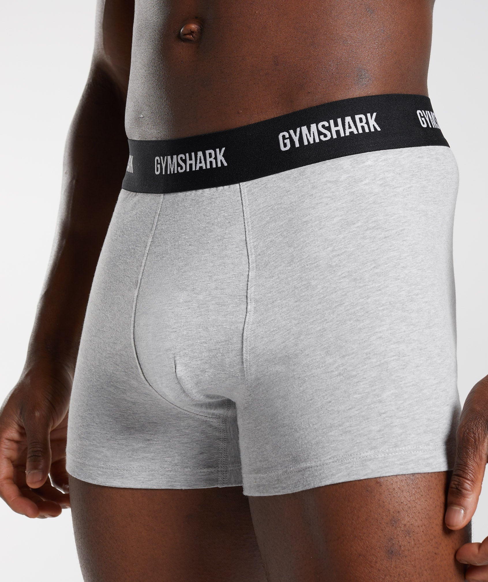 Brand New Men's GymShark Black and Grey Logo Boxer Shorts Size M & L
