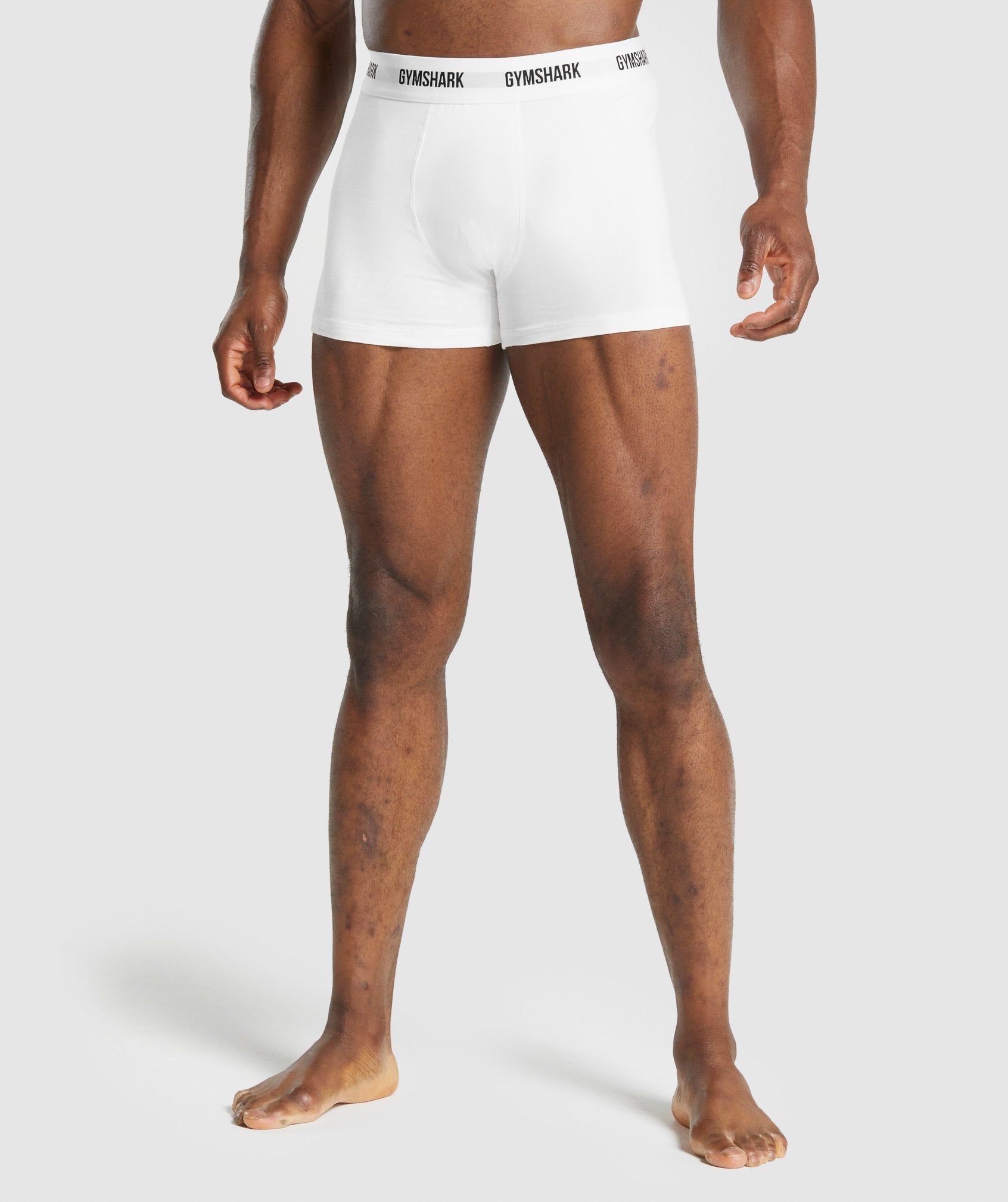 Gymshark Men's Essential Mid-Length Boxers 3 Pack, Green / Navy
