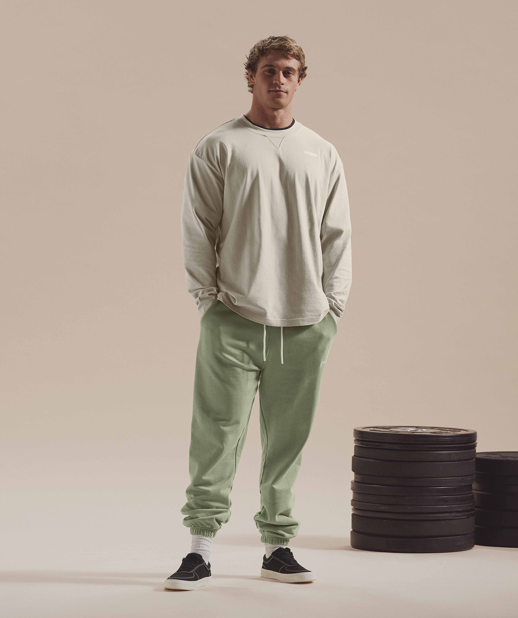 Rest Day Sweats Joggers in Sage Green - view 2
