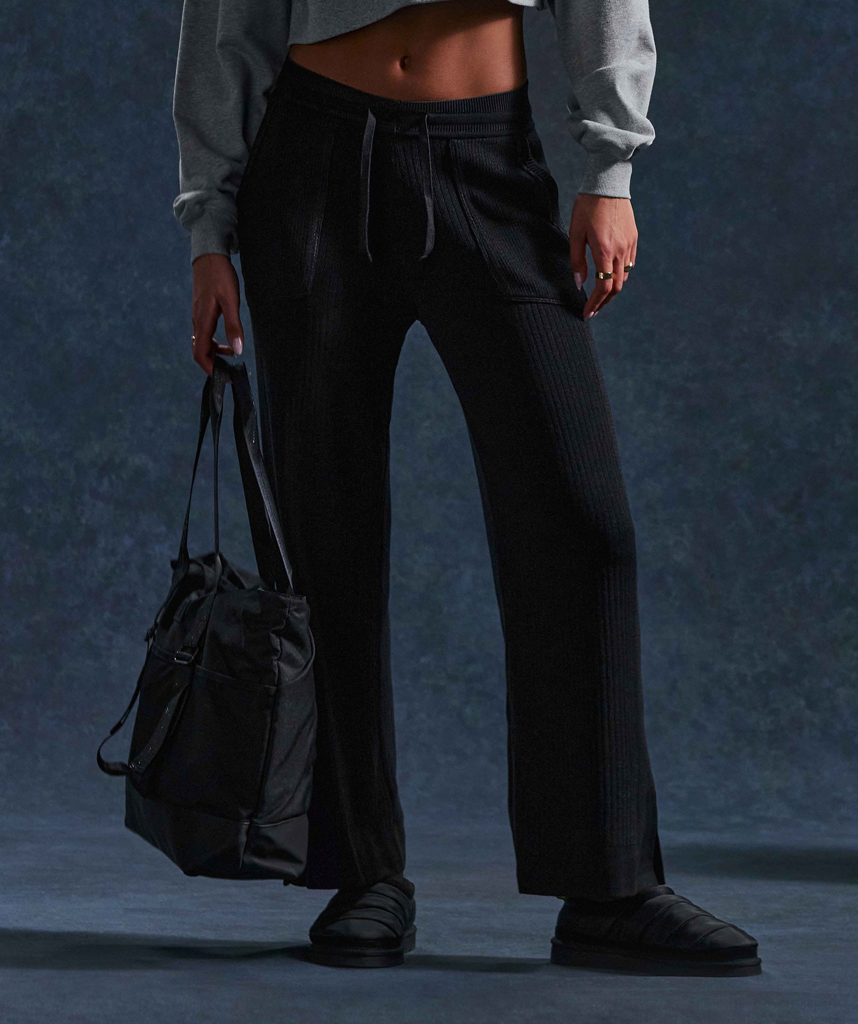 Pause Knitwear Pants in Black/Onyx Grey - view 1