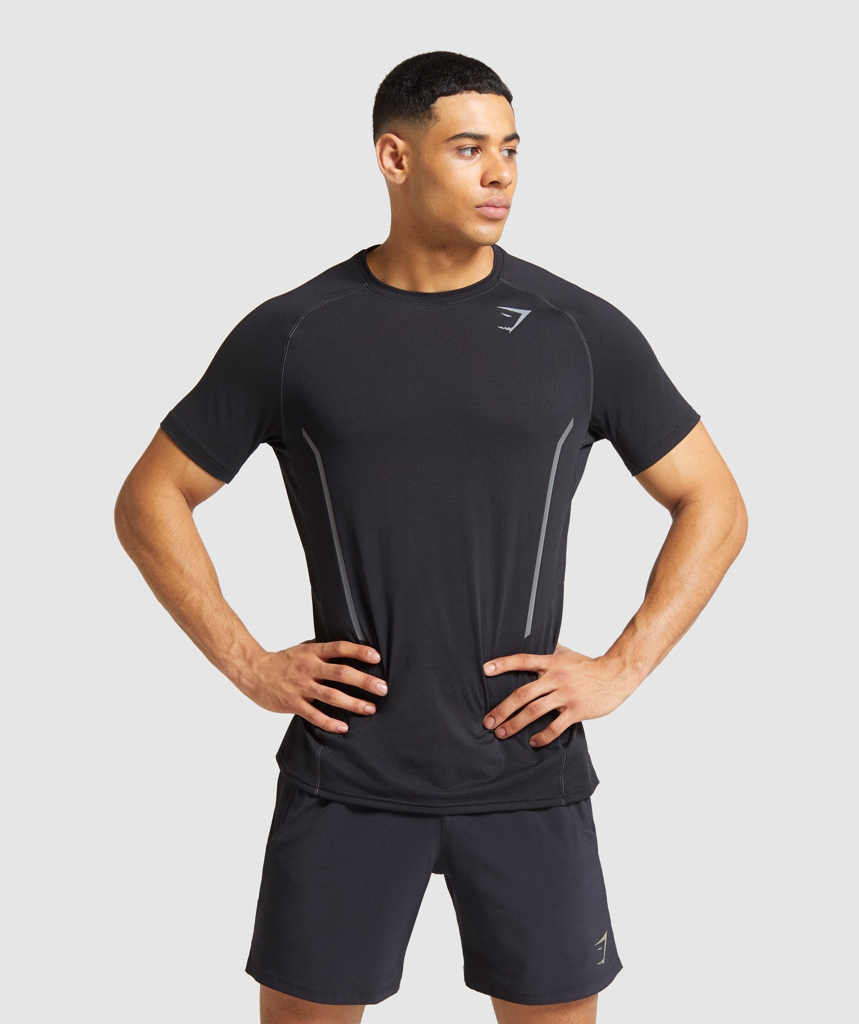 Gymshark Geo Seamless T-Shirt - Core Olive/Black