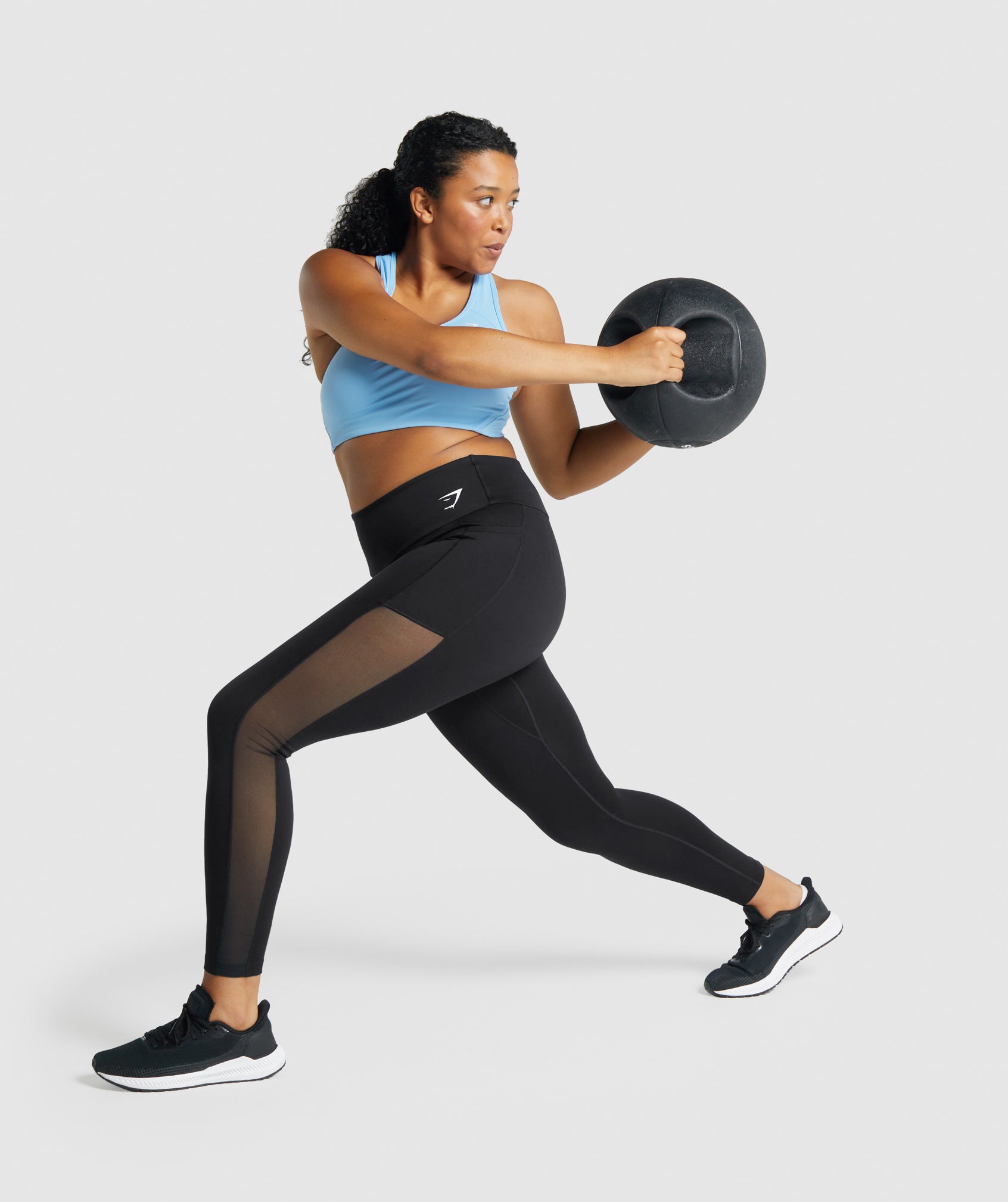 Training Mesh Pocket Leggings in Black