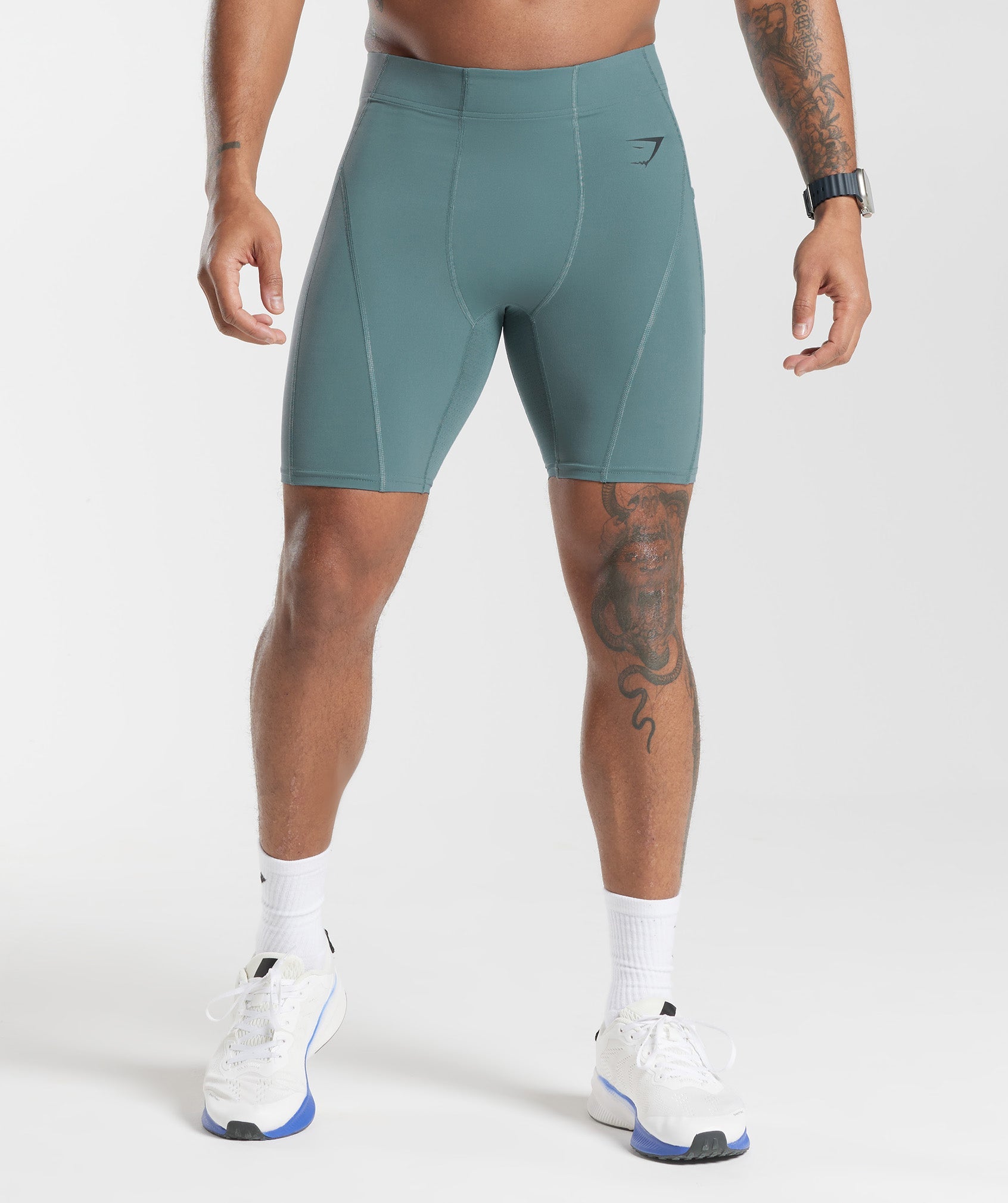 Control Baselayer Shorts in Thunder Blue - view 1