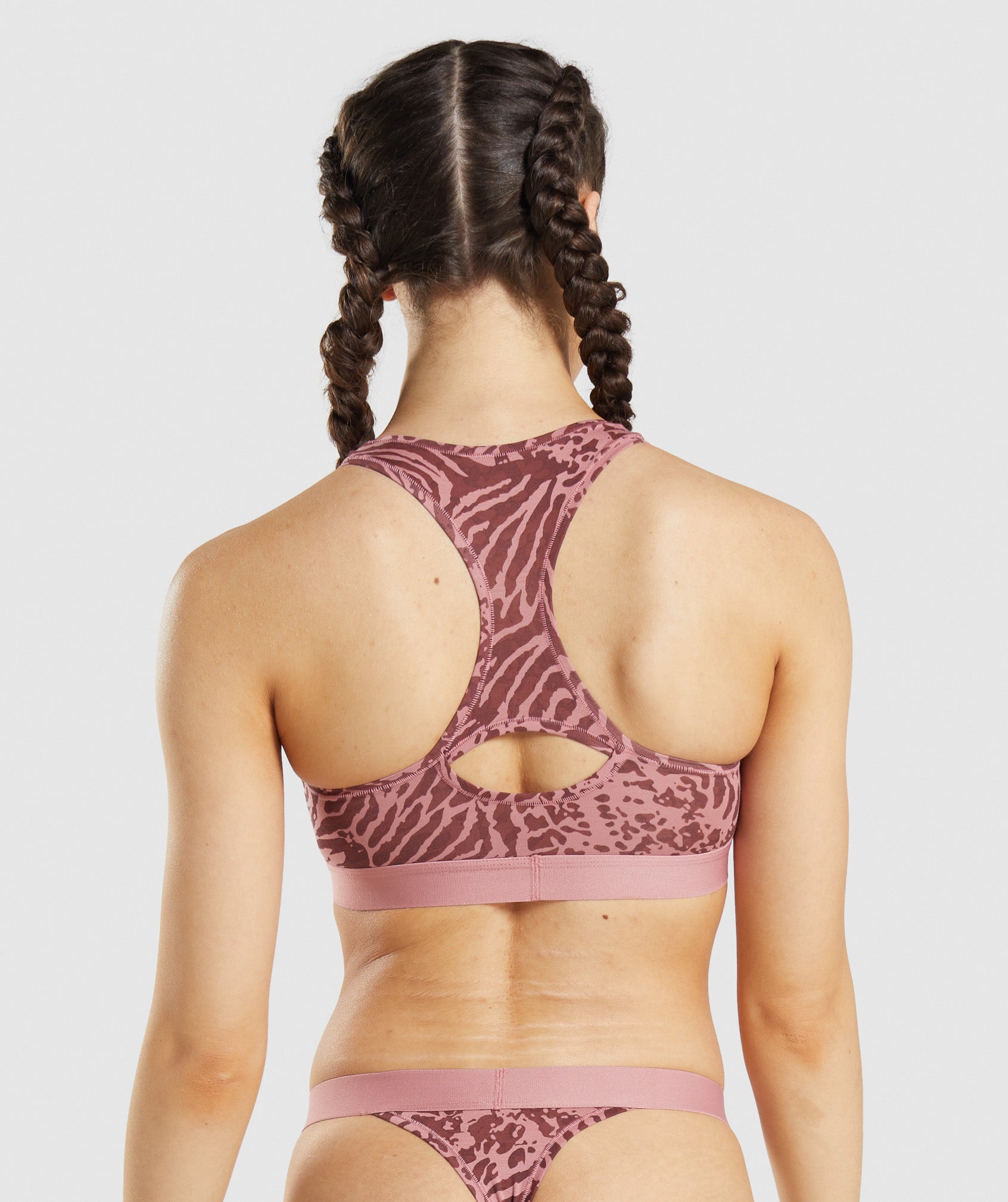 Cotton Bralette in Alice Pink - view 2