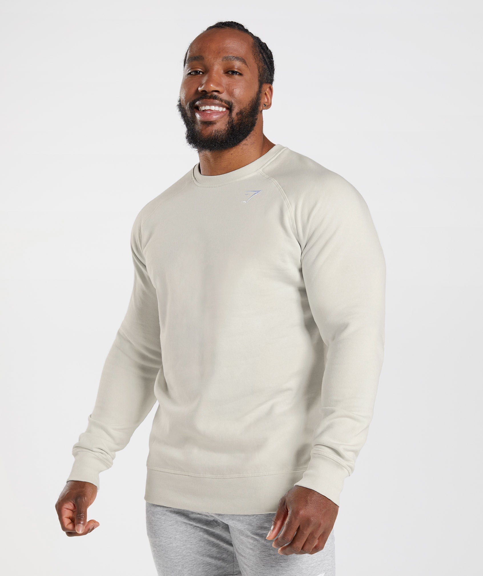 Crest Sweatshirt in Pebble Grey - view 1