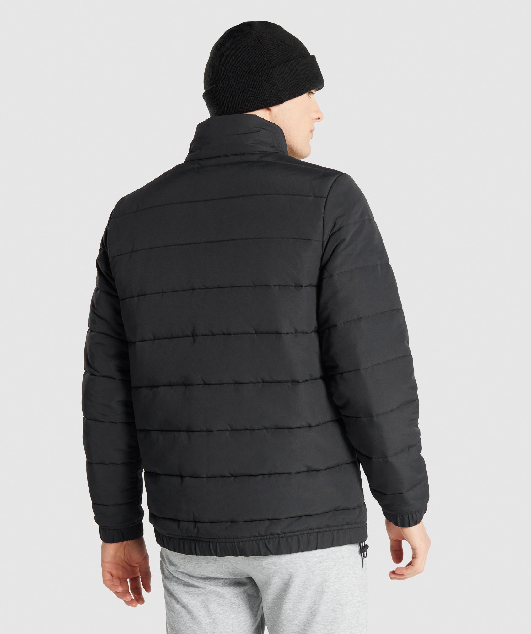 Crest Puffer Jacket in Black - view 3