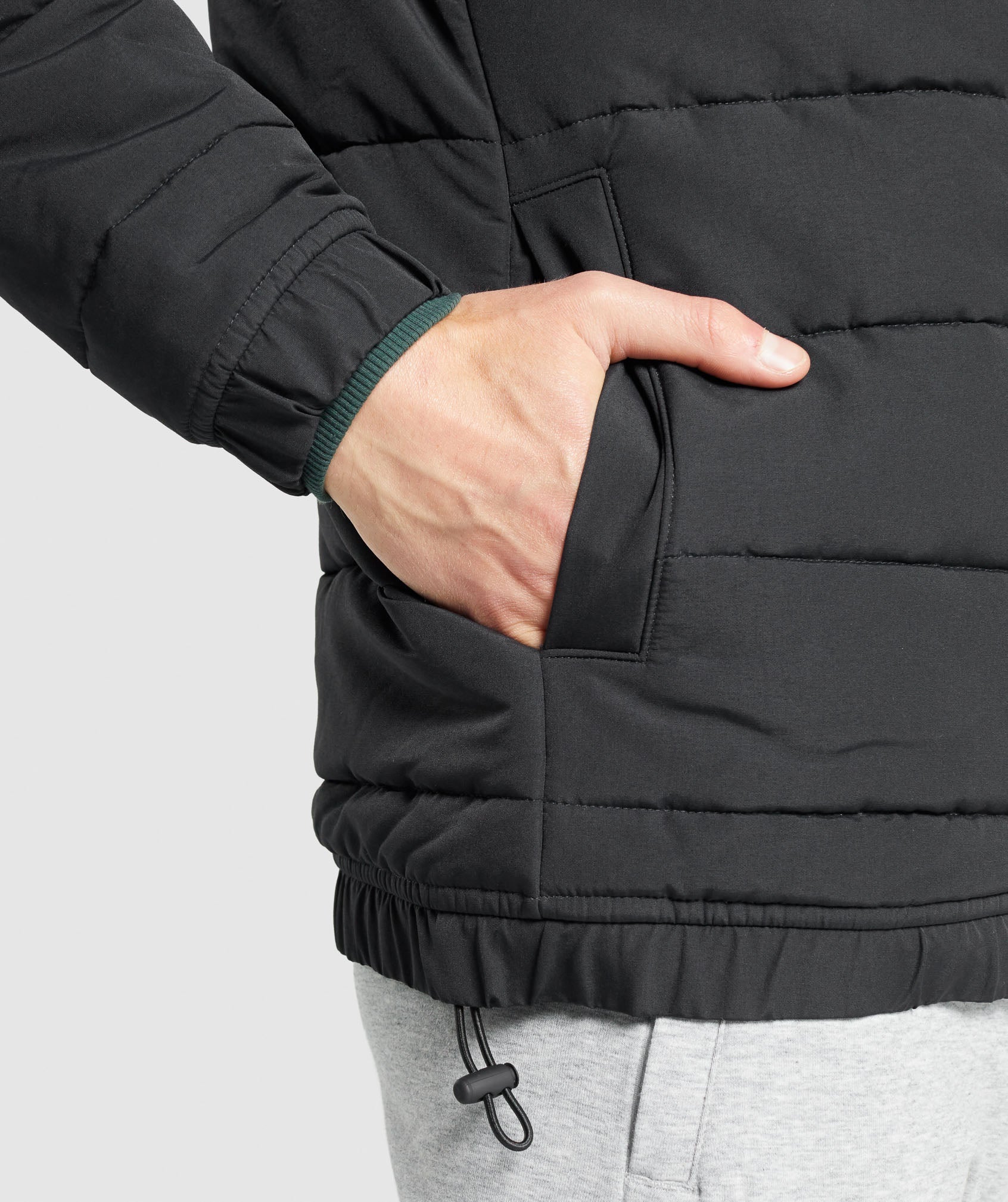Crest Puffer Jacket in Black - view 7