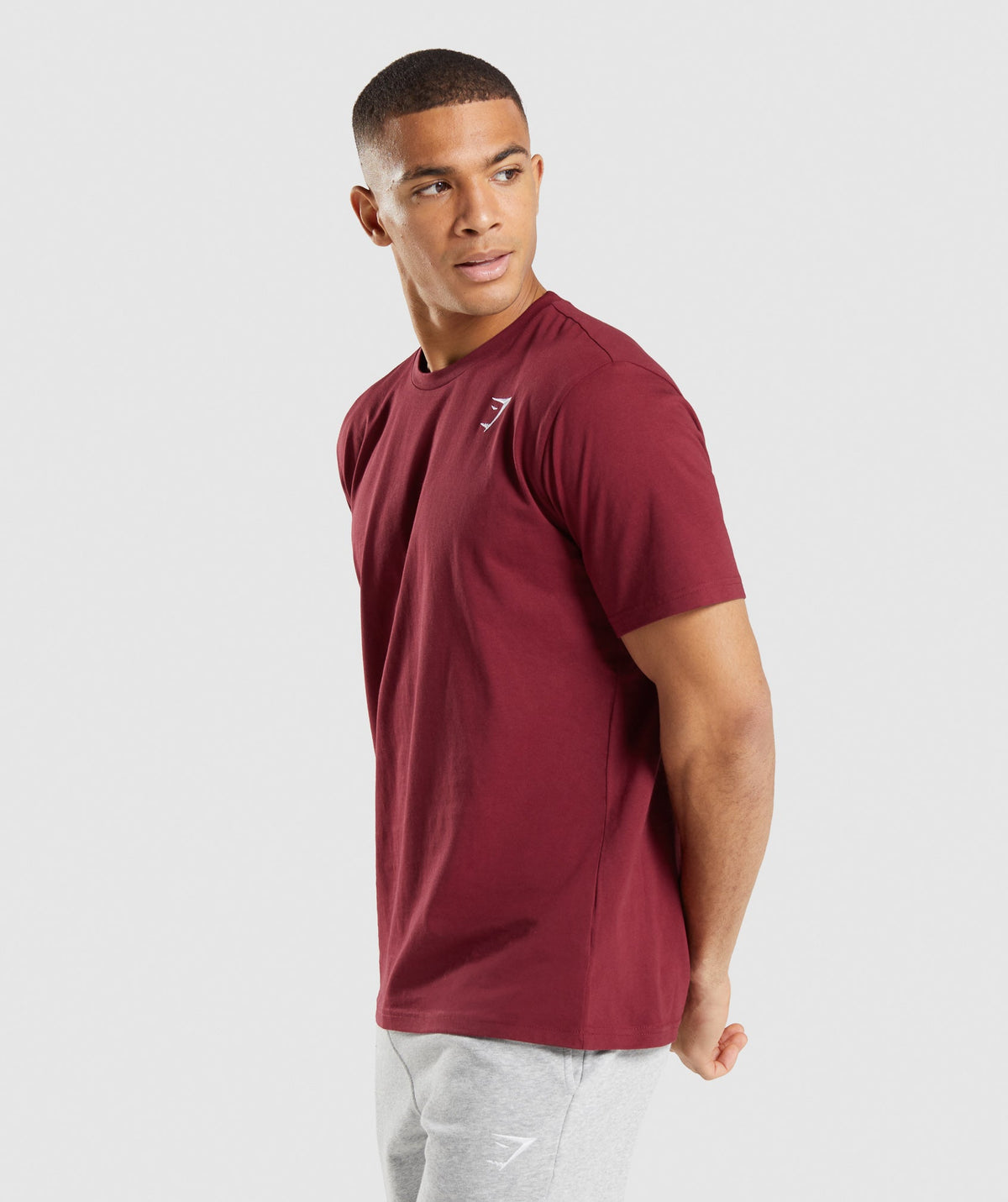 Gymshark Crest T-Shirt - Burgundy Red | Gymshark