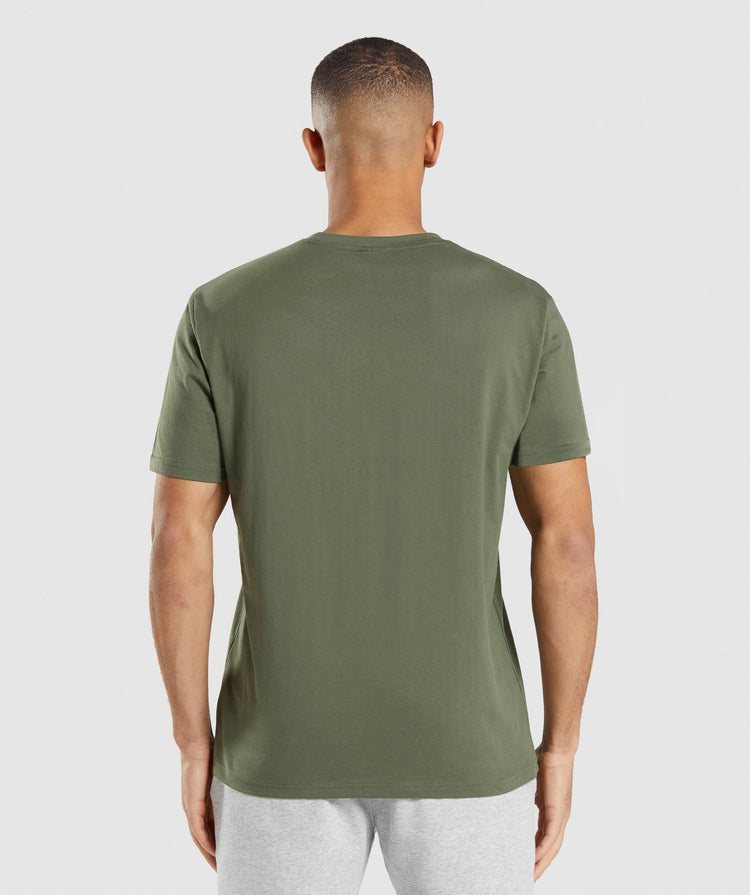 Gymshark Crest T-Shirt - Core Olive | Gymshark