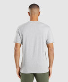 Gymshark Crest T-Shirt - Light Grey Marl | Gymshark