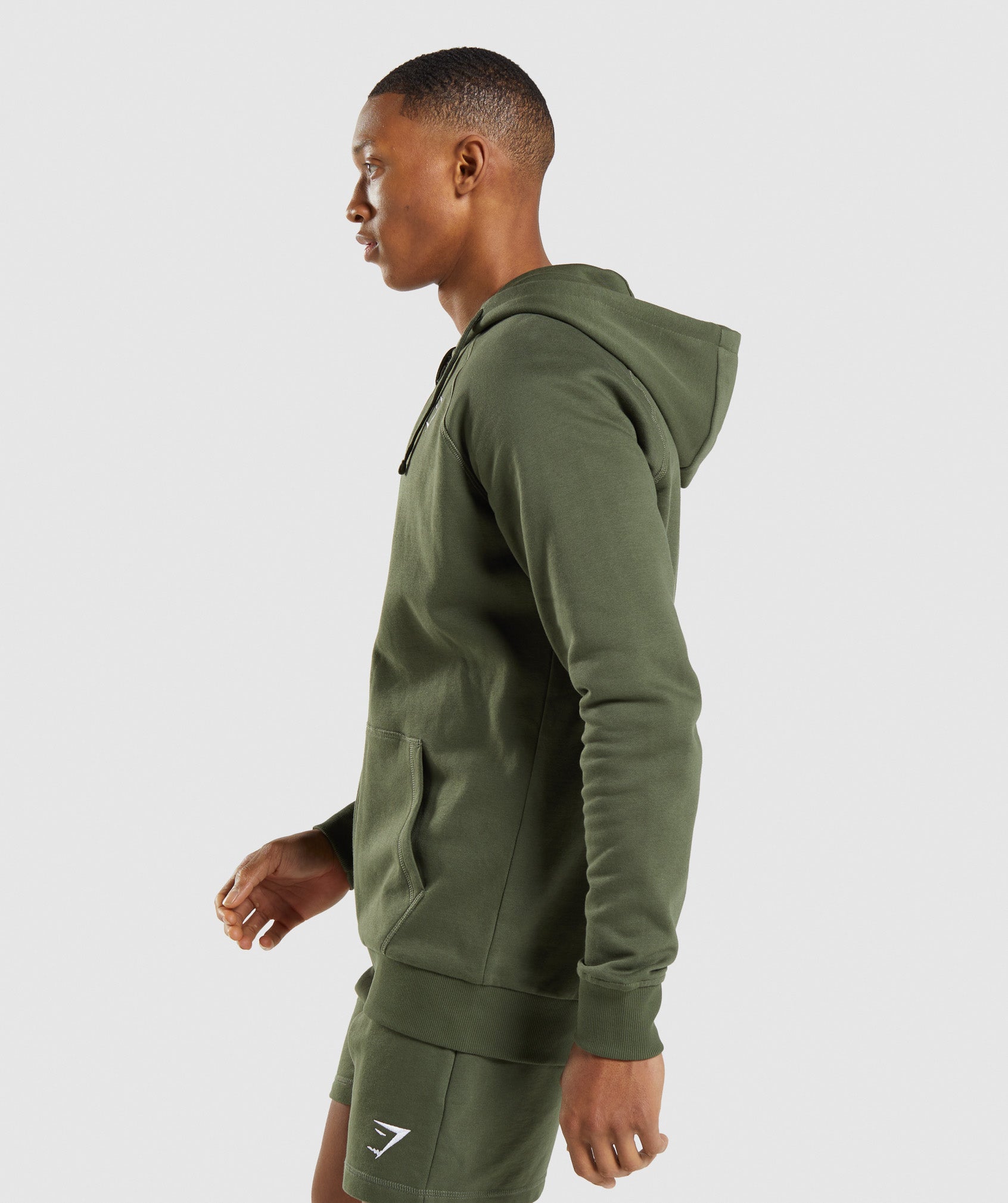 Gymshark Crest Hoodie - Core Olive