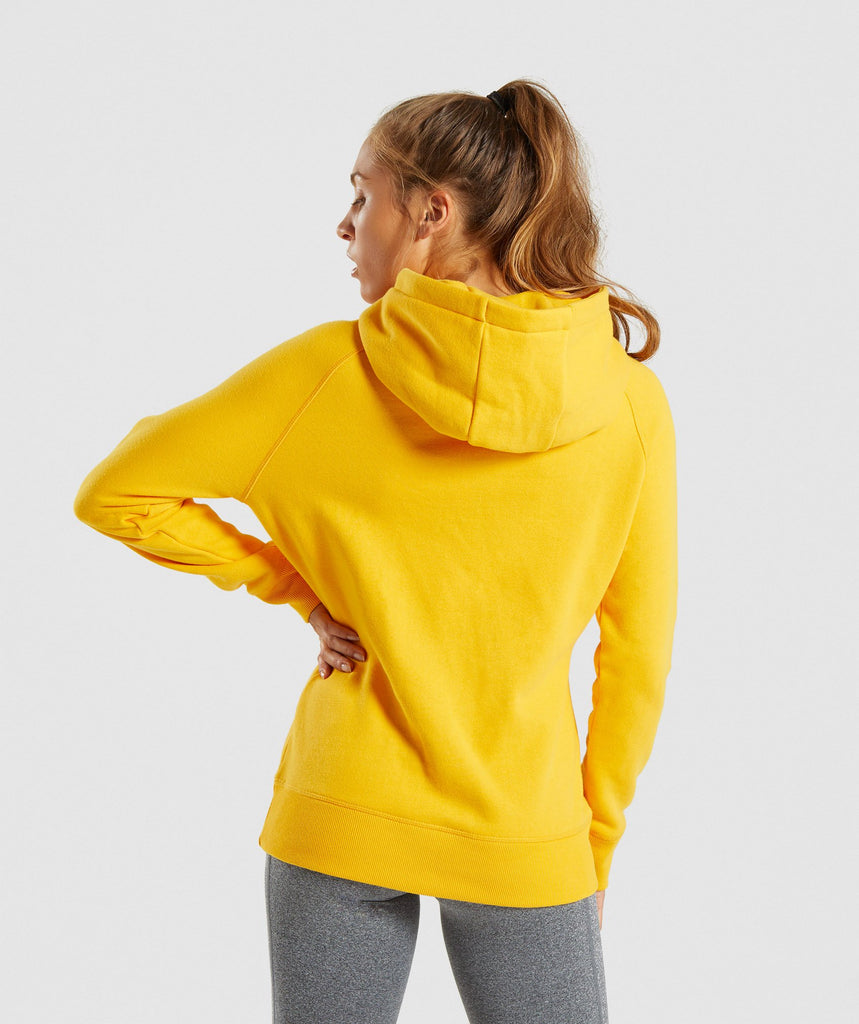 Gymshark Women's Crest Hoodie - Citrus Yellow 2