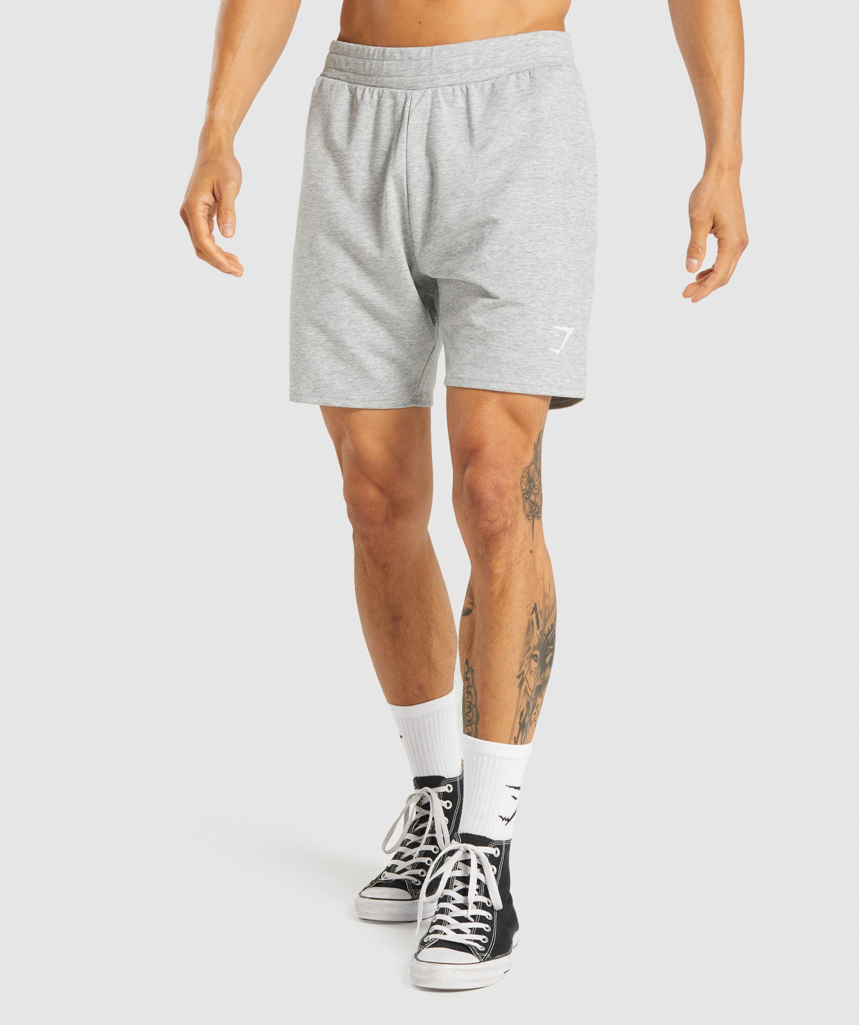 Essential 7 Shorts in Light Grey Marl - view 1