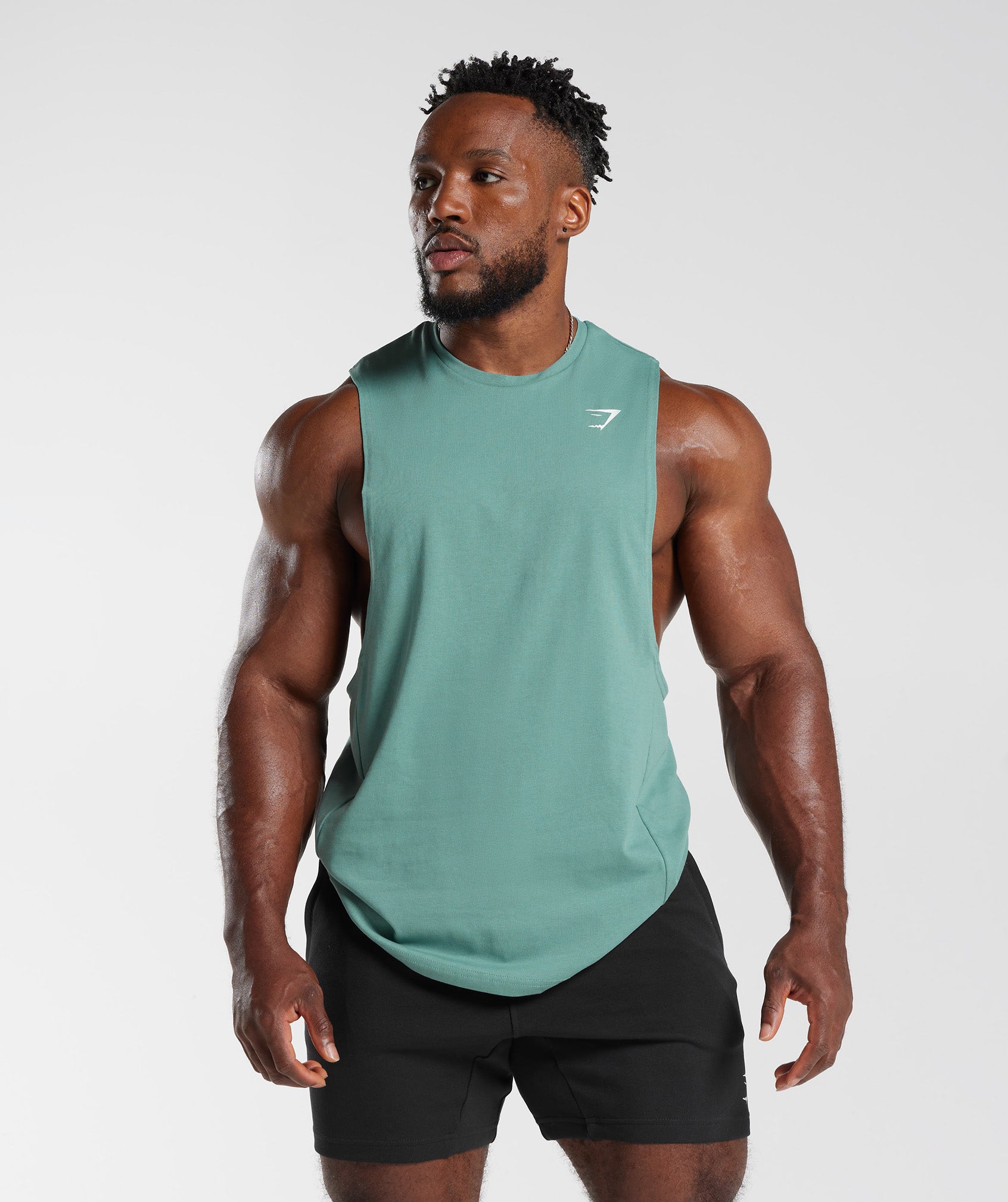 React Drop Arm Tank in Ink Teal - view 1