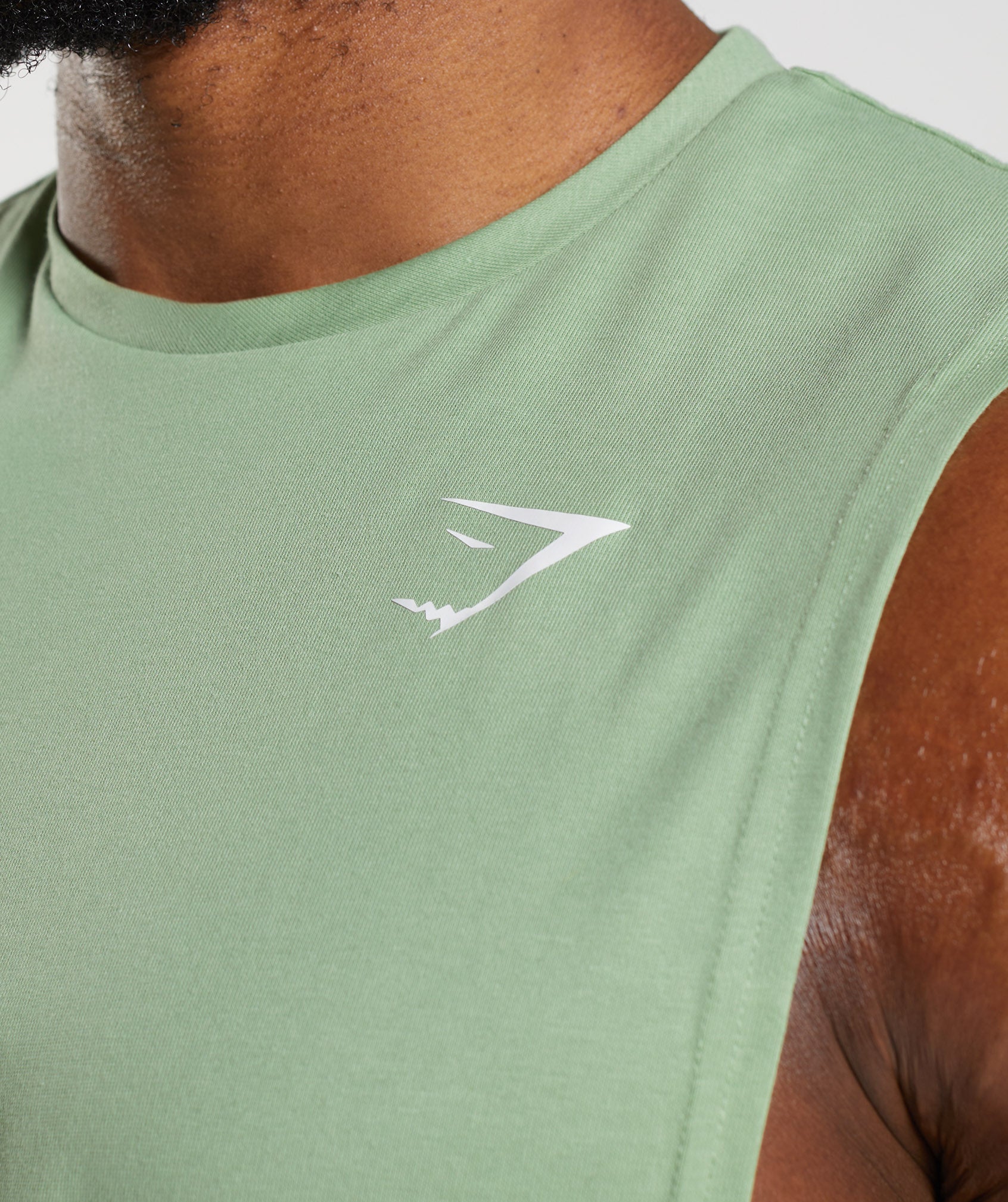 React Drop Arm Tank in Tea Green - view 6